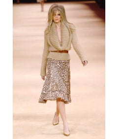 Alexander McQueen F/W 2005 Leopard Print Silk Mermaid Skirt