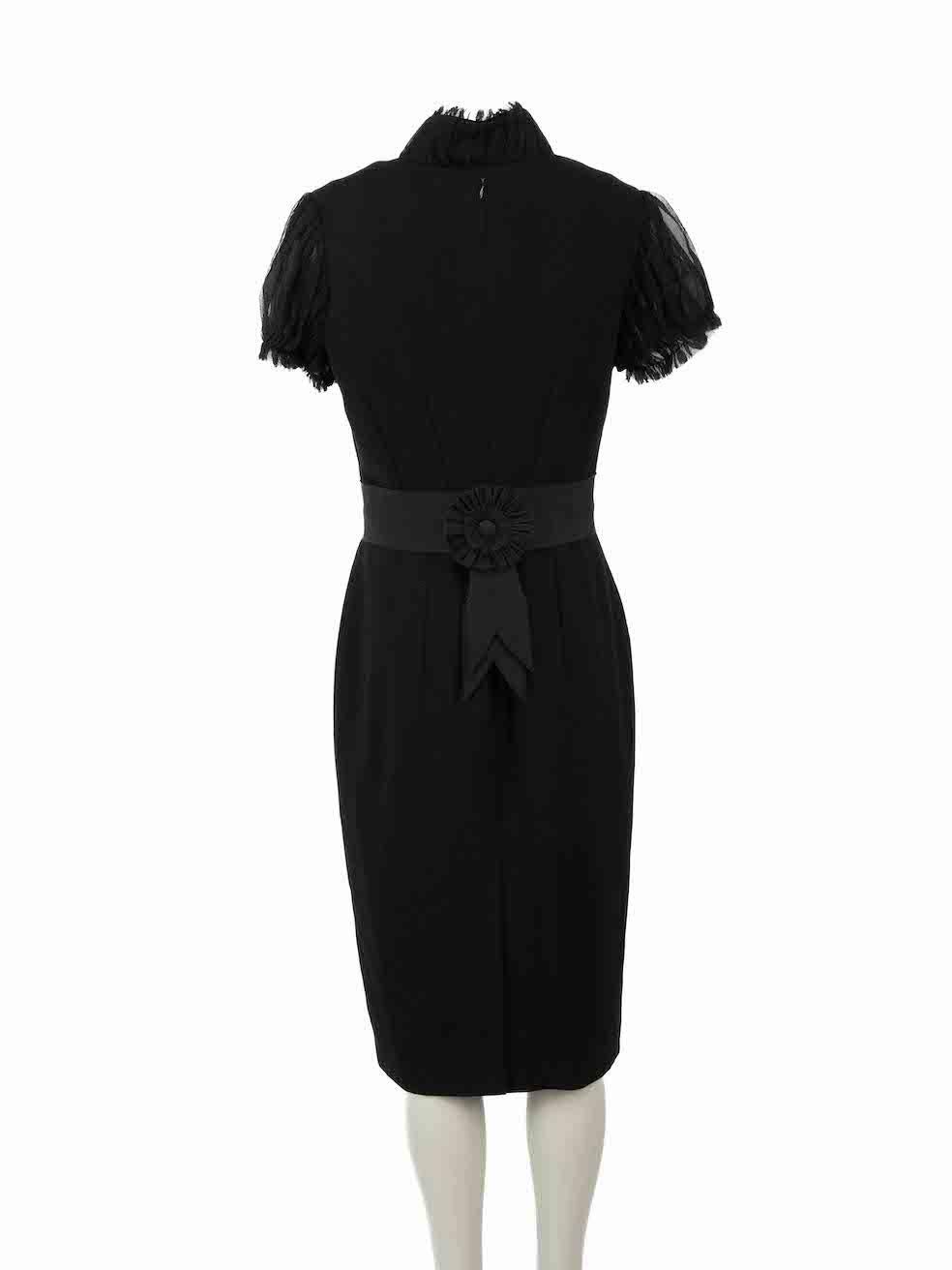 Alexander McQueen F/W 2008 Black Wool Dress Size L In Good Condition In London, GB