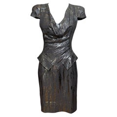 Alexander McQueen F/W 2009 The Horn of Plenty Metallic Lamé Dress