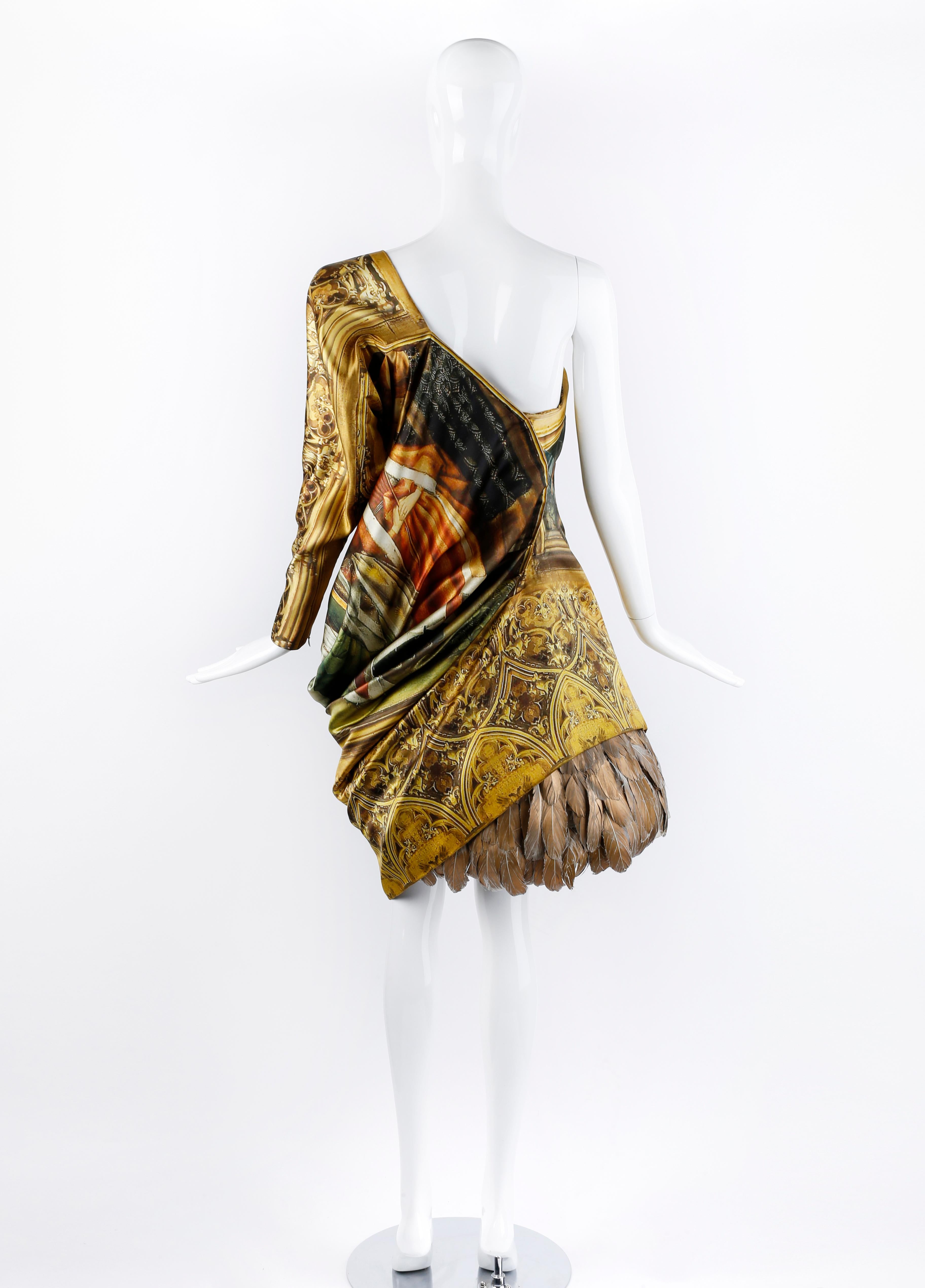Brown Alexander McQueen F/W 2010 “Angels & Demons” Medieval Art Royalty Gown Dress For Sale
