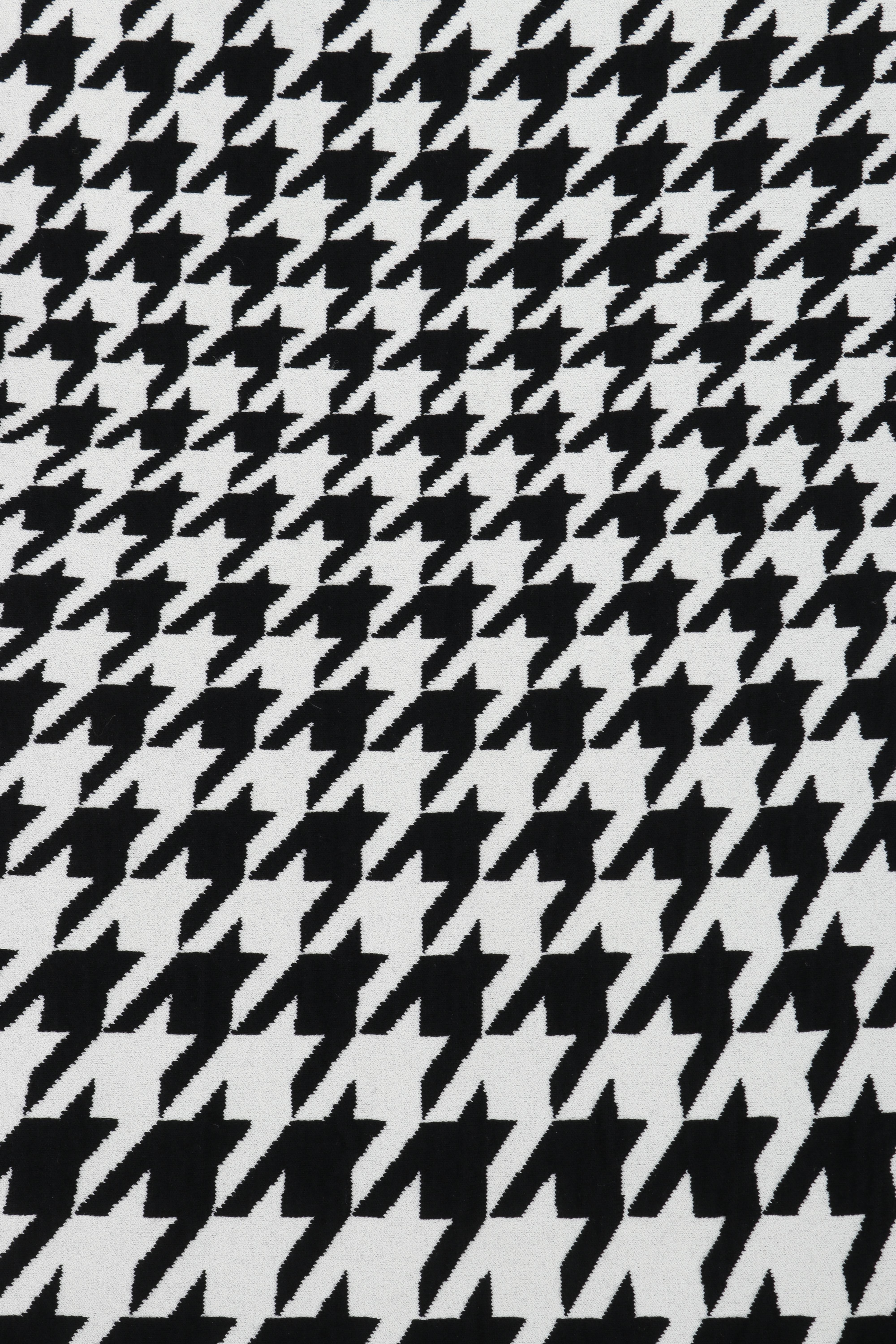 Alexander McQueen F/W 2019 Black White Houndstooth Oversized Tie Neck Knit Dress 5