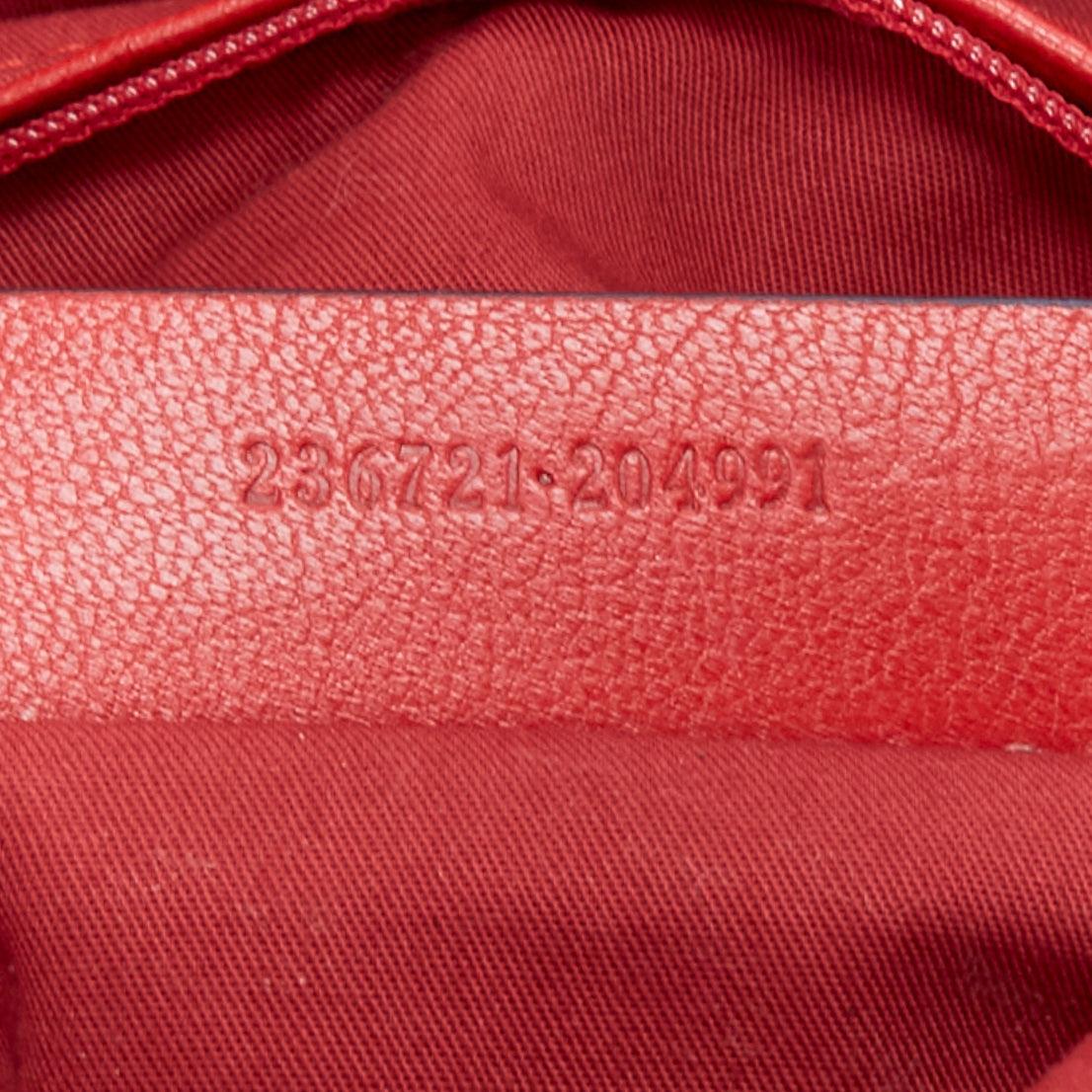 ALEXANDER MCQUEEN Faithful red leather zip biker detail crossbody bag For Sale 6