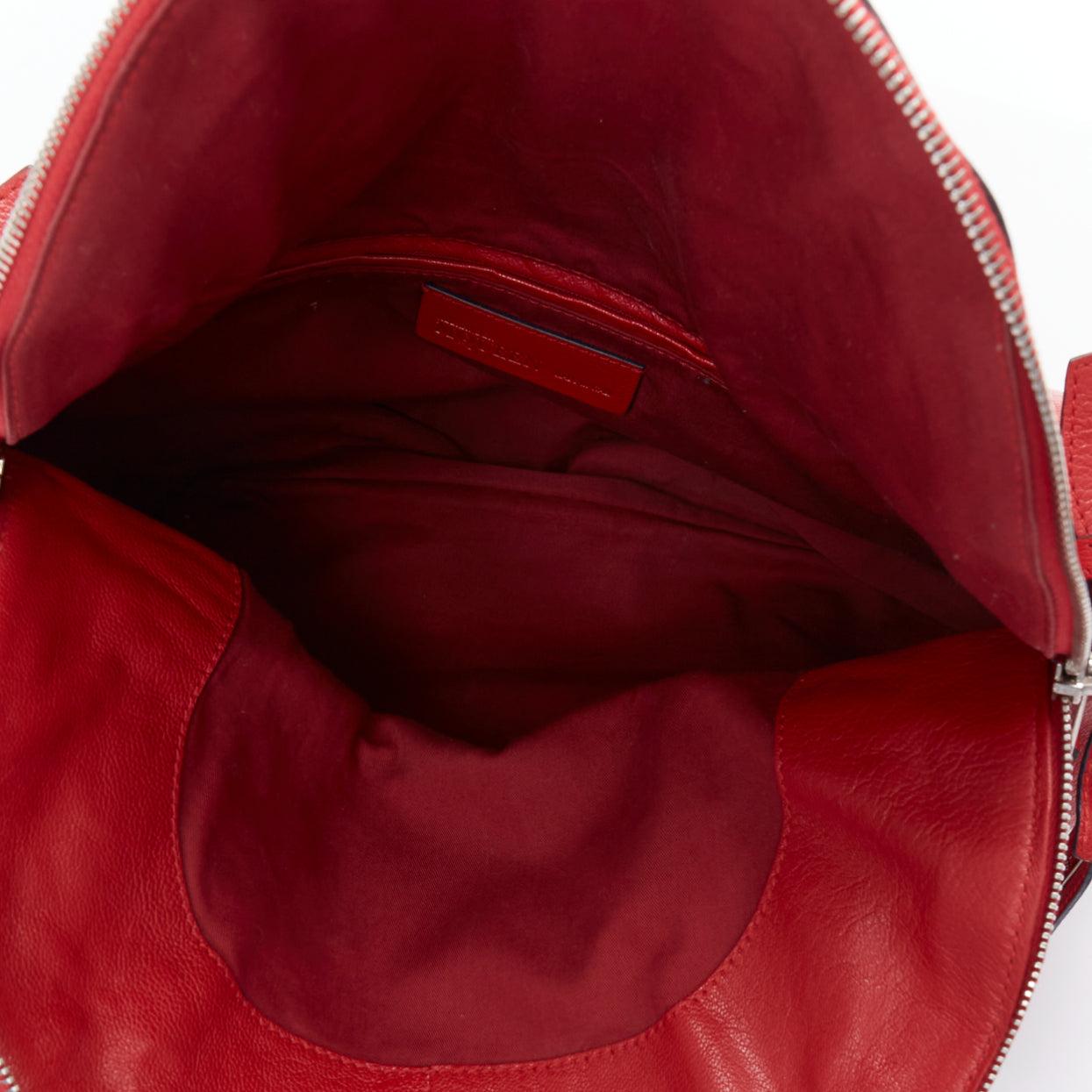 ALEXANDER MCQUEEN Faithful red leather zip biker detail crossbody bag For Sale 4