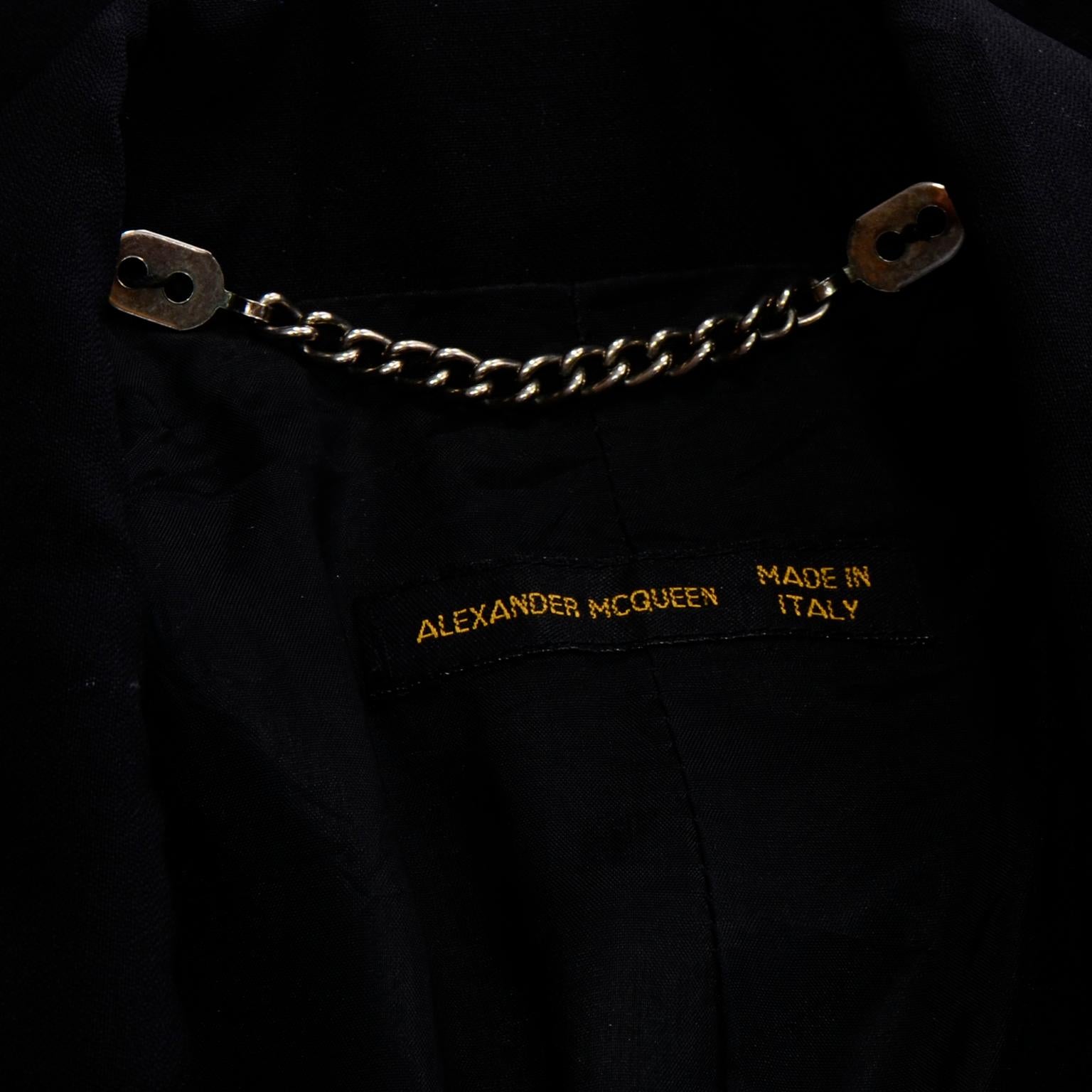 Alexander McQueen - Giacca blazer nera con maniche a sbuffo - Autunno 2000, passerella Eshu 7