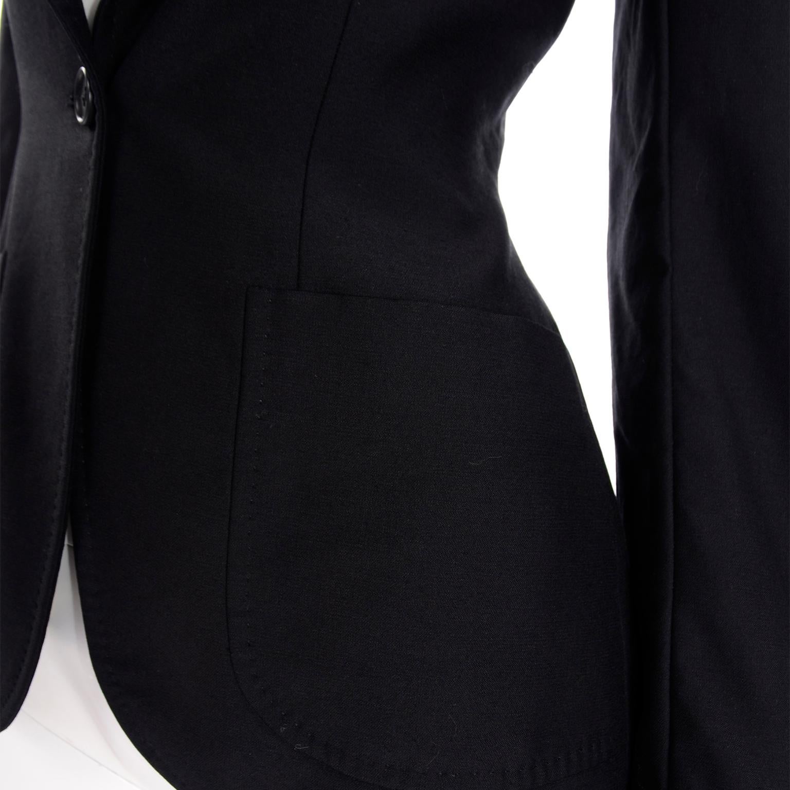 Alexander McQueen - Veste blazer noire avec manches bouffantes, défilé Eshu, automne 2000 en vente 3