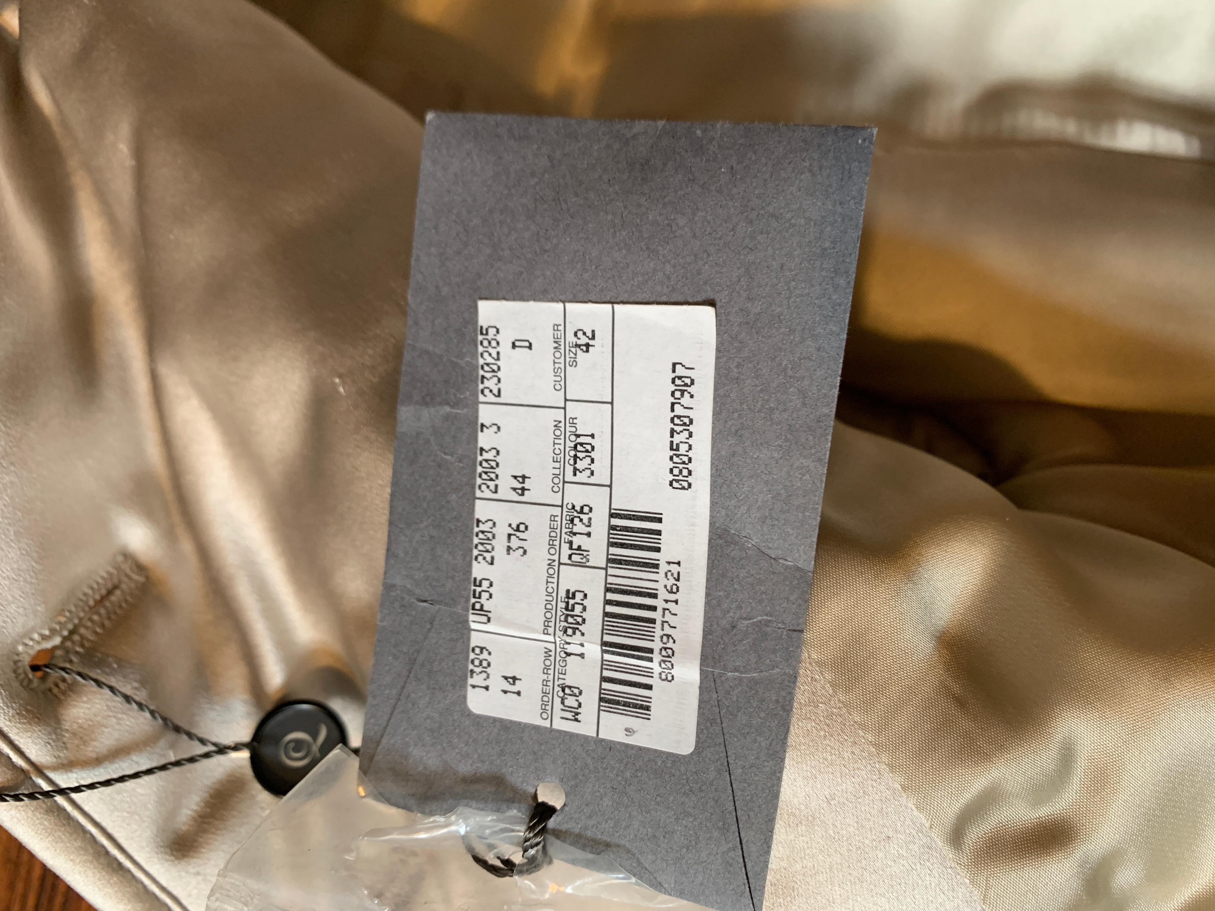 Alexander Mcqueen Herbst 2003 Laufsteg Grün Gold Brokat gesteppte Jacke 2