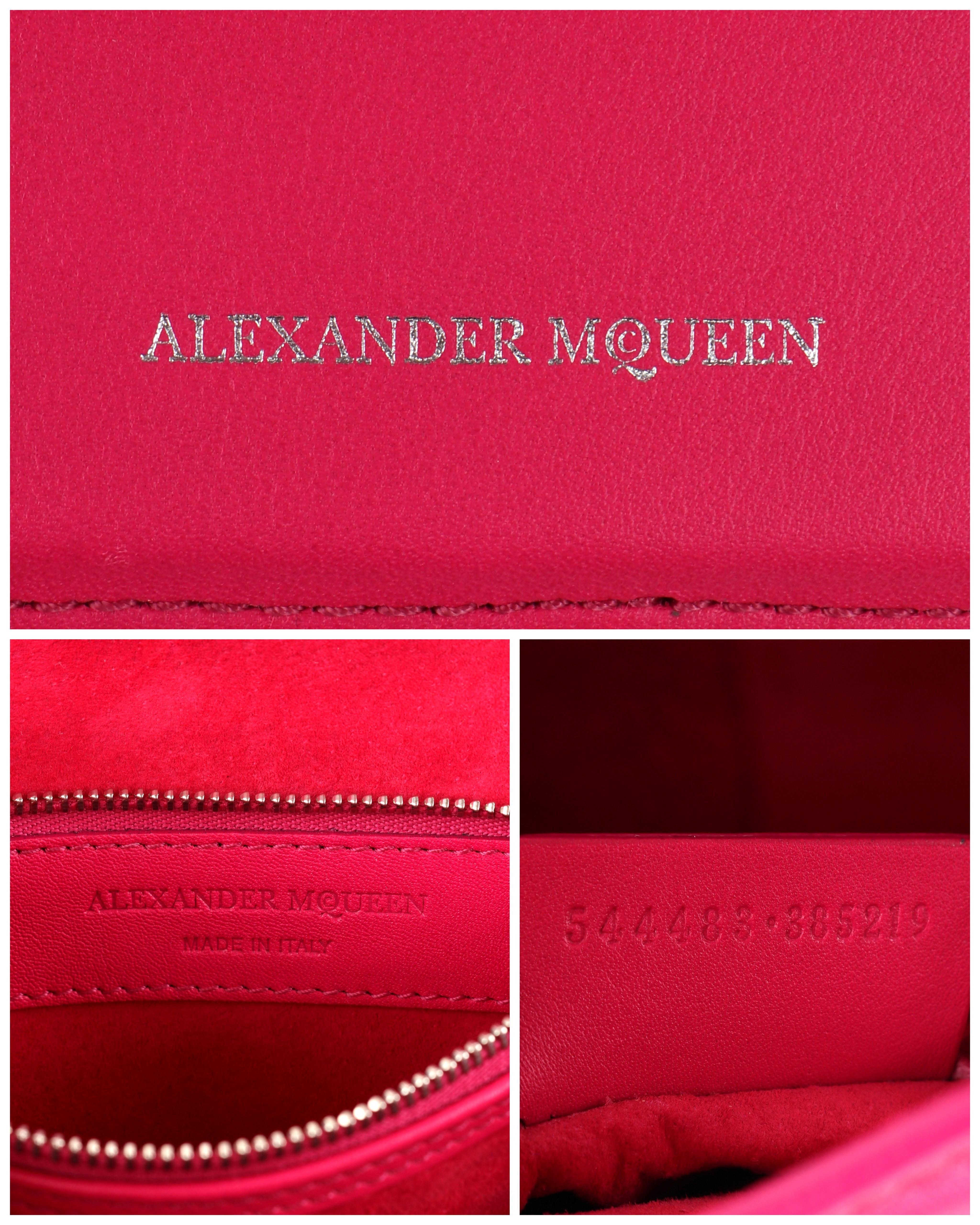 ALEXANDER McQUEEN Fall 2016 Hot Pink Leather 