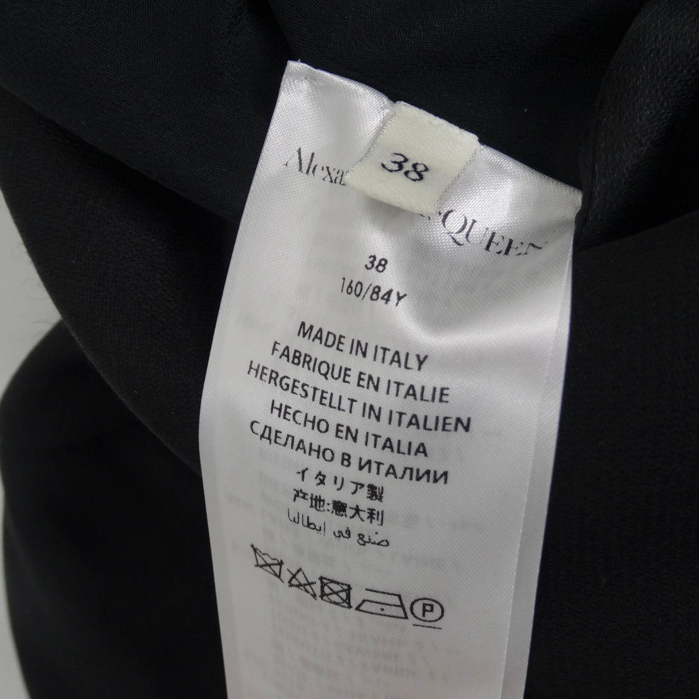 Alexander McQueen Fall 2020 Sheer Gradient Black Maxi Dress 11