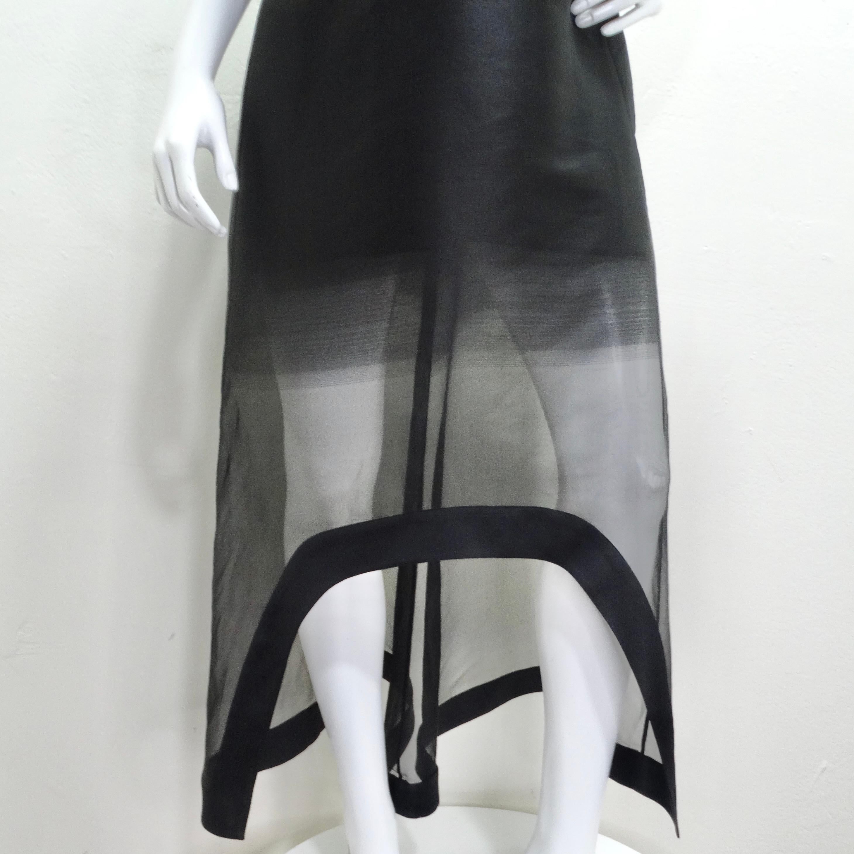 Women's Alexander McQueen Fall 2020 Sheer Gradient Black Maxi Dress