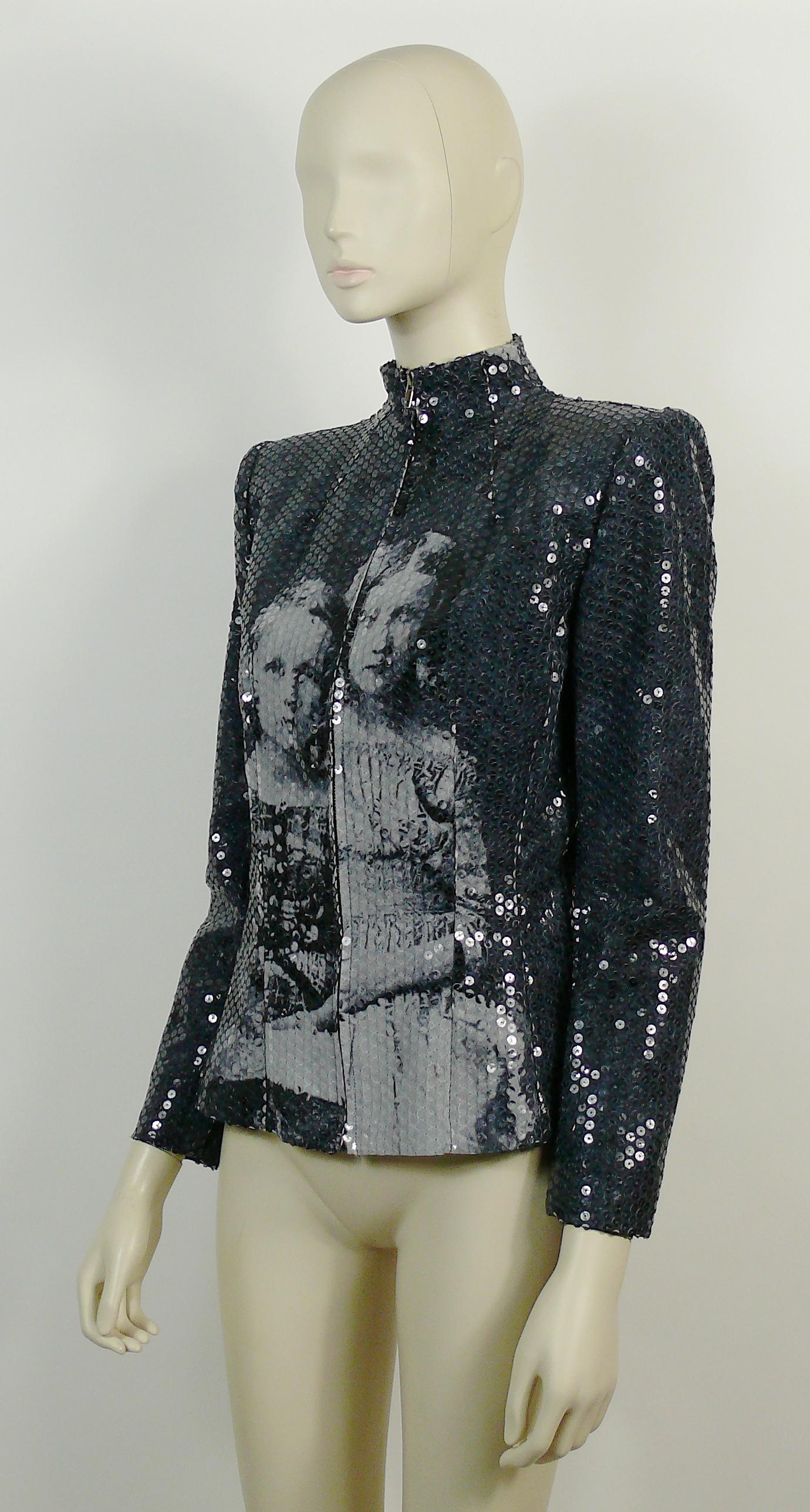 Black Alexander McQueen Fall Winter 1998 Imperial Romanov Princess Sequin Jacket 