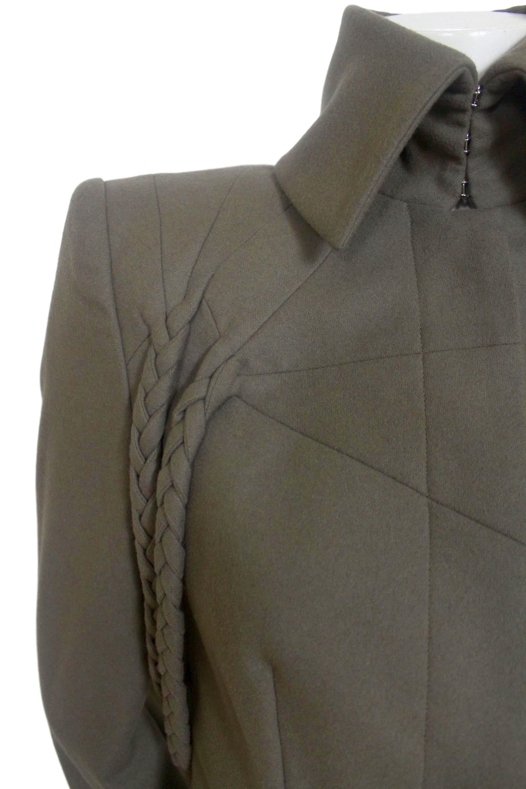 Alexander McQueen Herbst/Winter 2001 Militärische geflochtene Jacke, neu mit Etiketten im Zustand „Neu“ im Angebot in Bath, GB