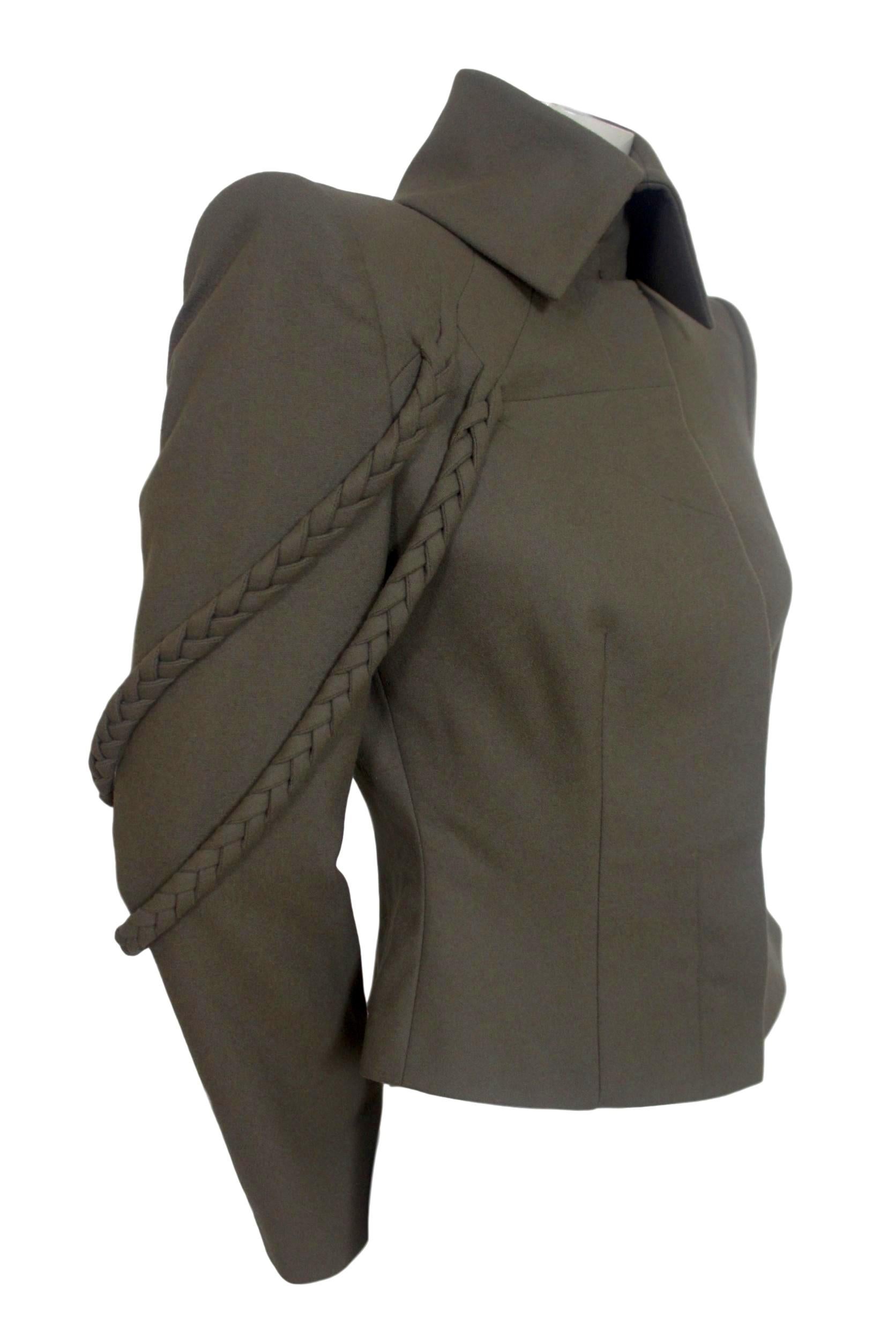Alexander McQueen Fall/Winter 2001 Military Braid Jacket New with Labels For Sale 1