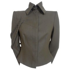 Alexander McQueen Herbst/Winter 2001 Militärische geflochtene Jacke, neu mit Etiketten