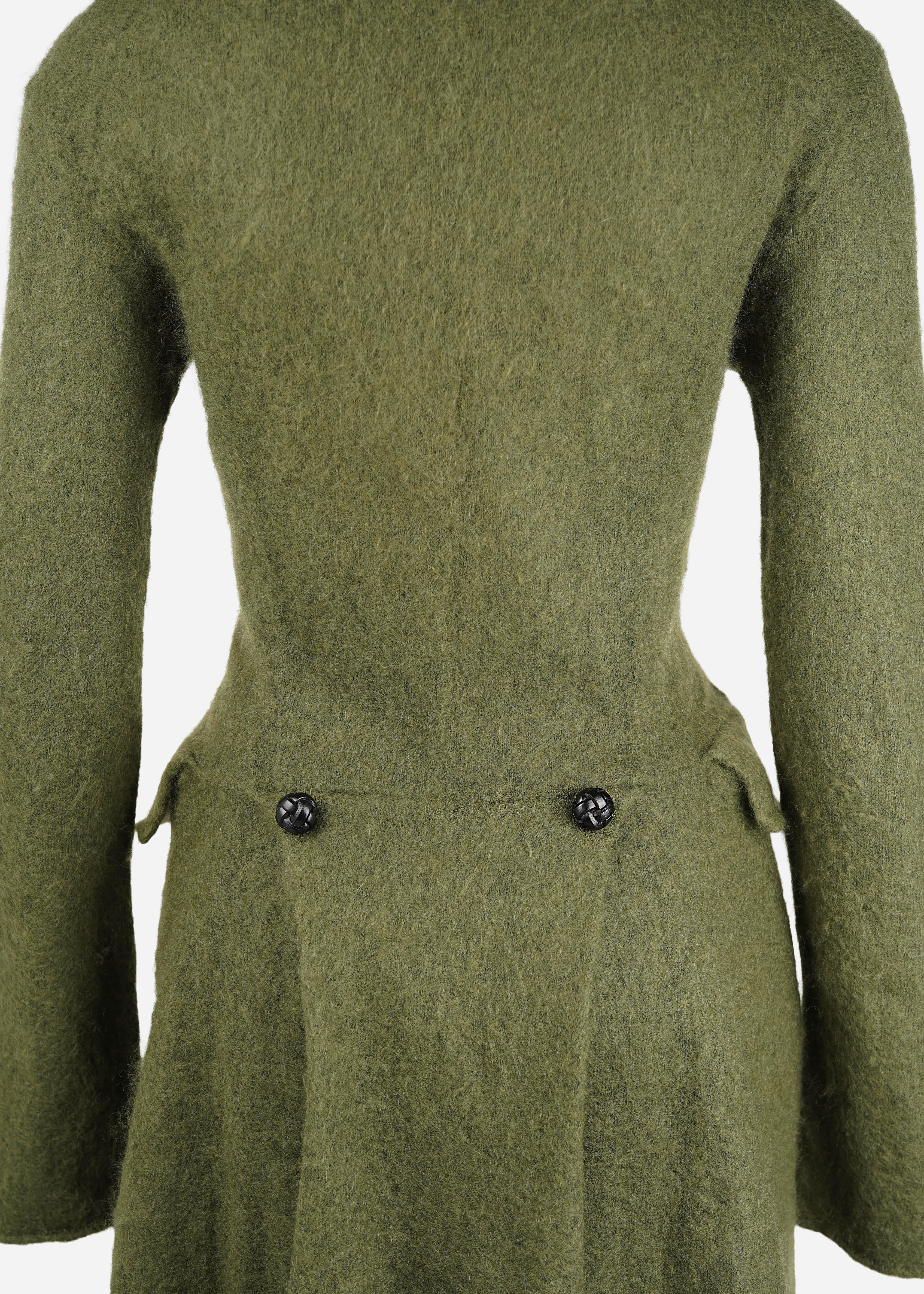 Alexander McQueen Abrigo militar de mohair Superkid Otoño/Invierno 2006 Talla S en venta 1