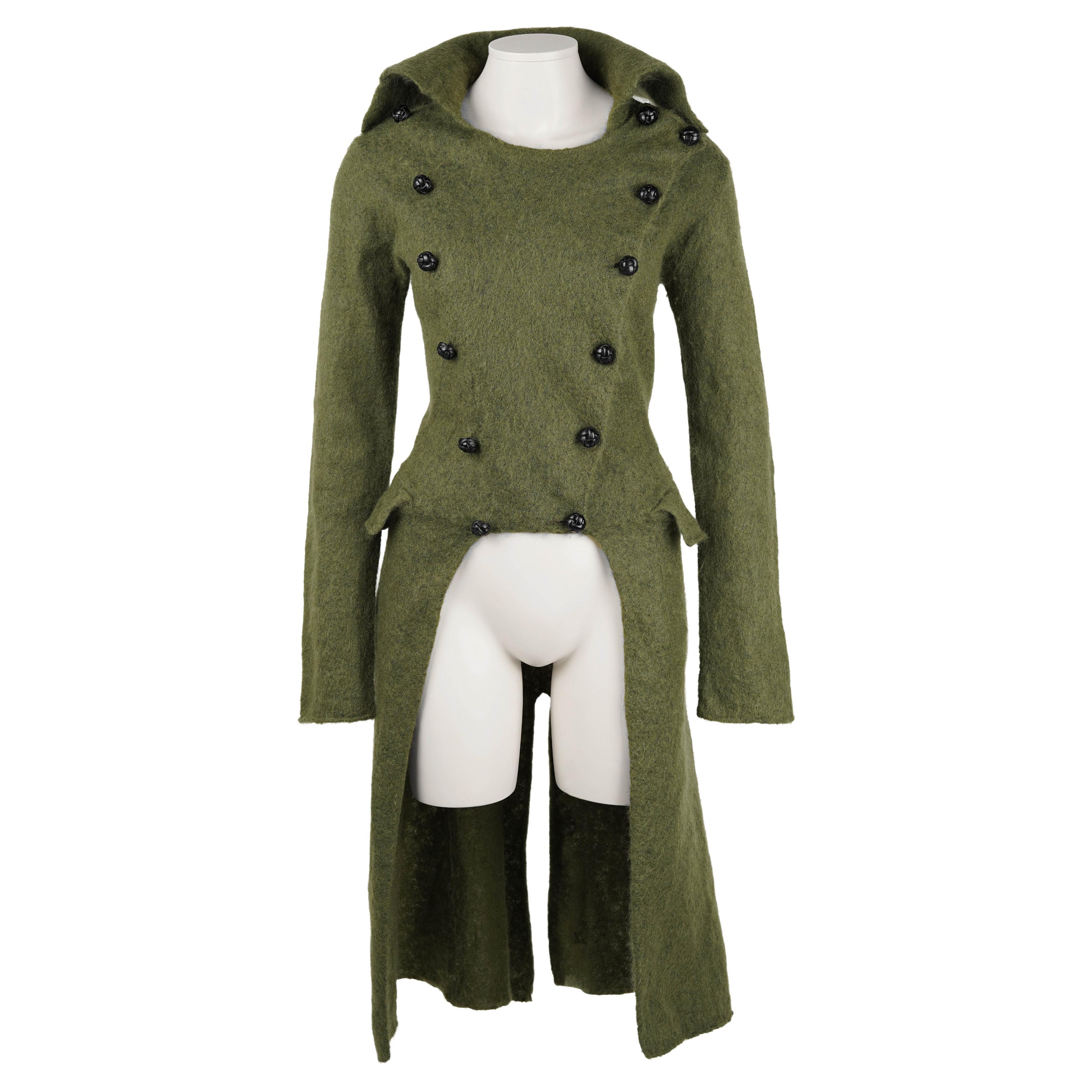 Alexander McQueen Abrigo militar de mohair Superkid Otoño/Invierno 2006 Talla S en venta