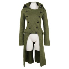 Alexander McQueen Abrigo militar de mohair Superkid Otoño/Invierno 2006 Talla S