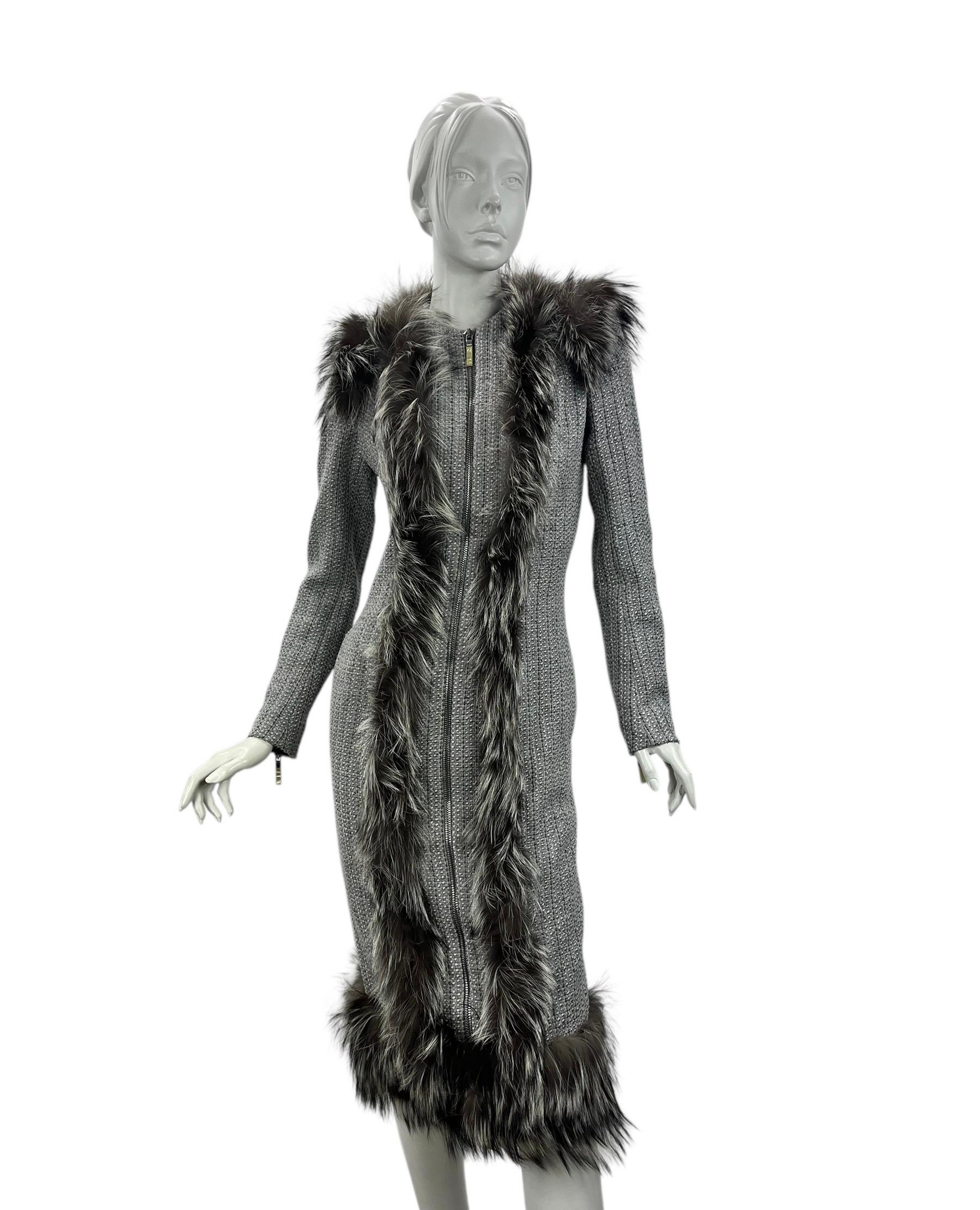 Alexander McQueen Fall/Winter 2011 Runway Coat with Fur Trim