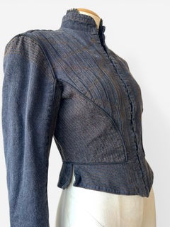 Alexander McQueen Fitted Denim Doublet Jacket, FW2002 “Supercalifragilisticexpia