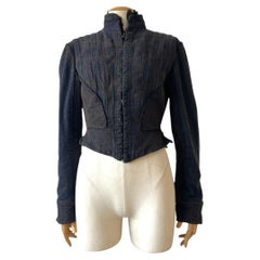 Alexander McQueen Fitted Denim Doublet Jacket, FW2002 “Supercalifragilisticexpia