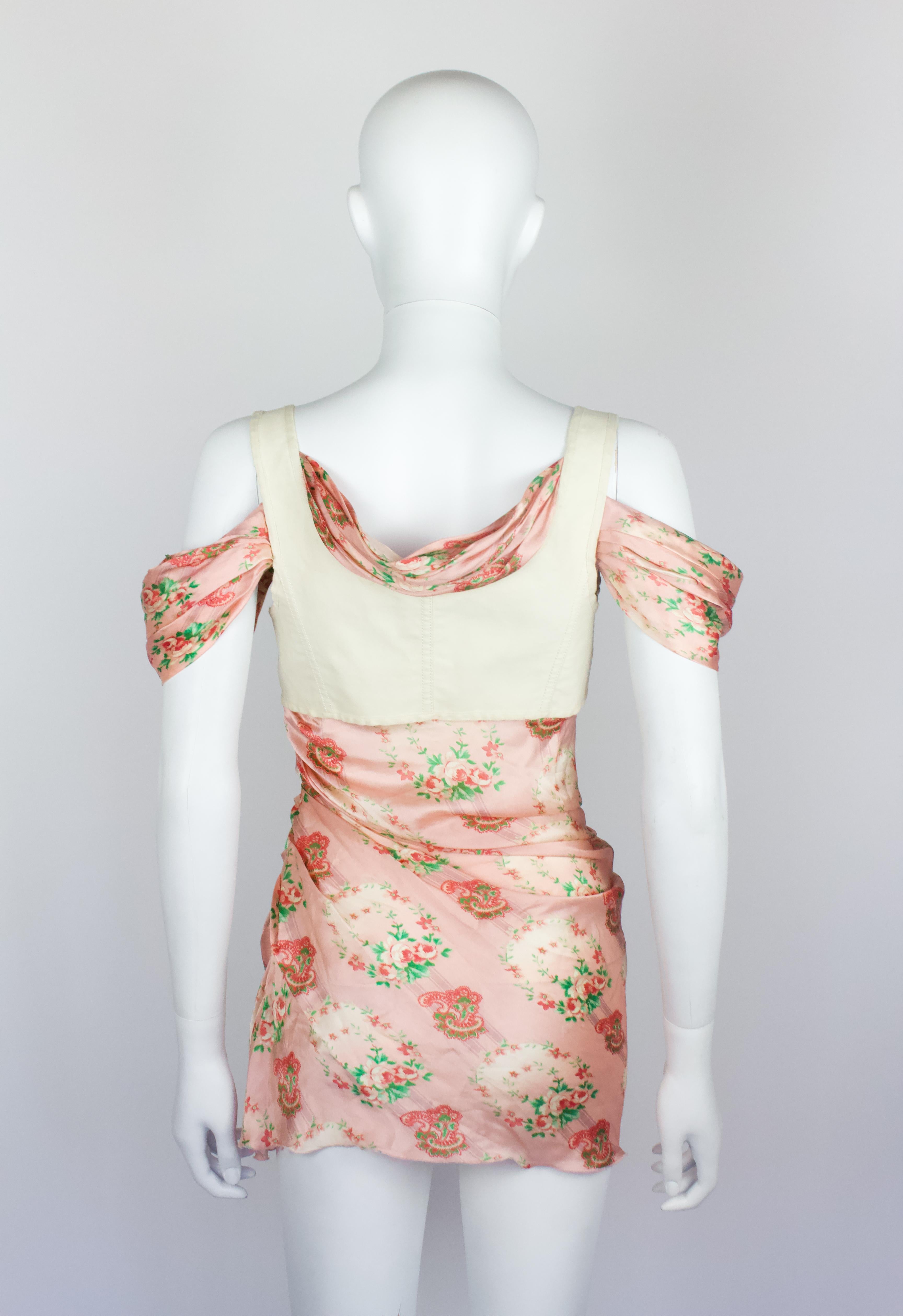 Women's Alexander McQueen Floral Corset Top S/S 2005