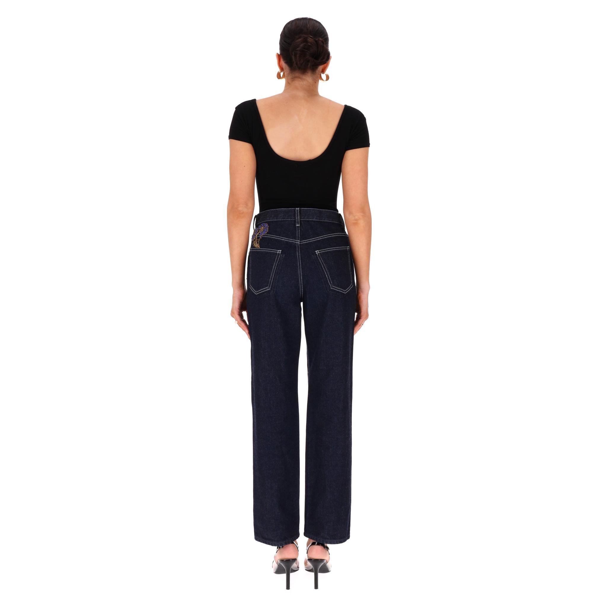 Alexander McQueen Floral Embroidered Boyfriend Jeans In condizioni ottime in vendita a London, GB