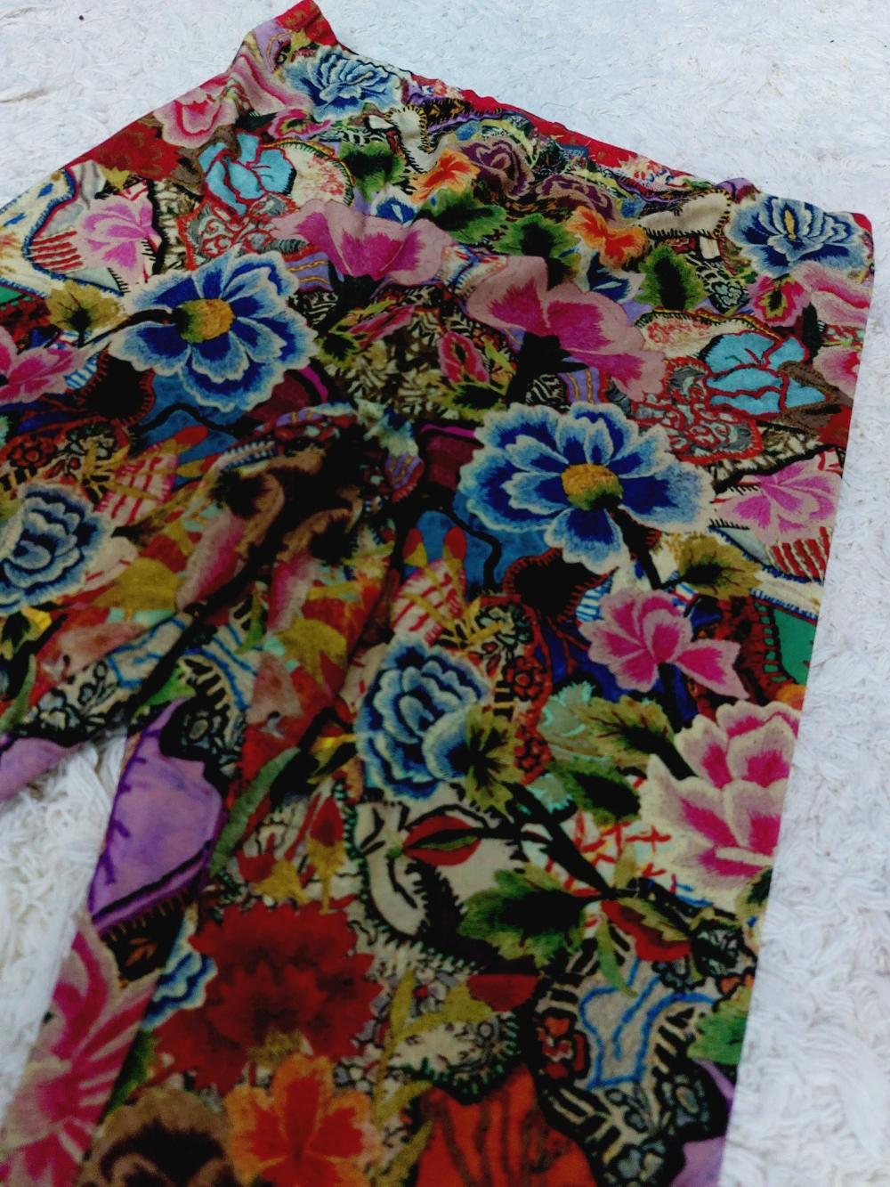 Alexander Mcqueen Floral Hippie Flower Paisley Print Skinny Leggings Pants 1