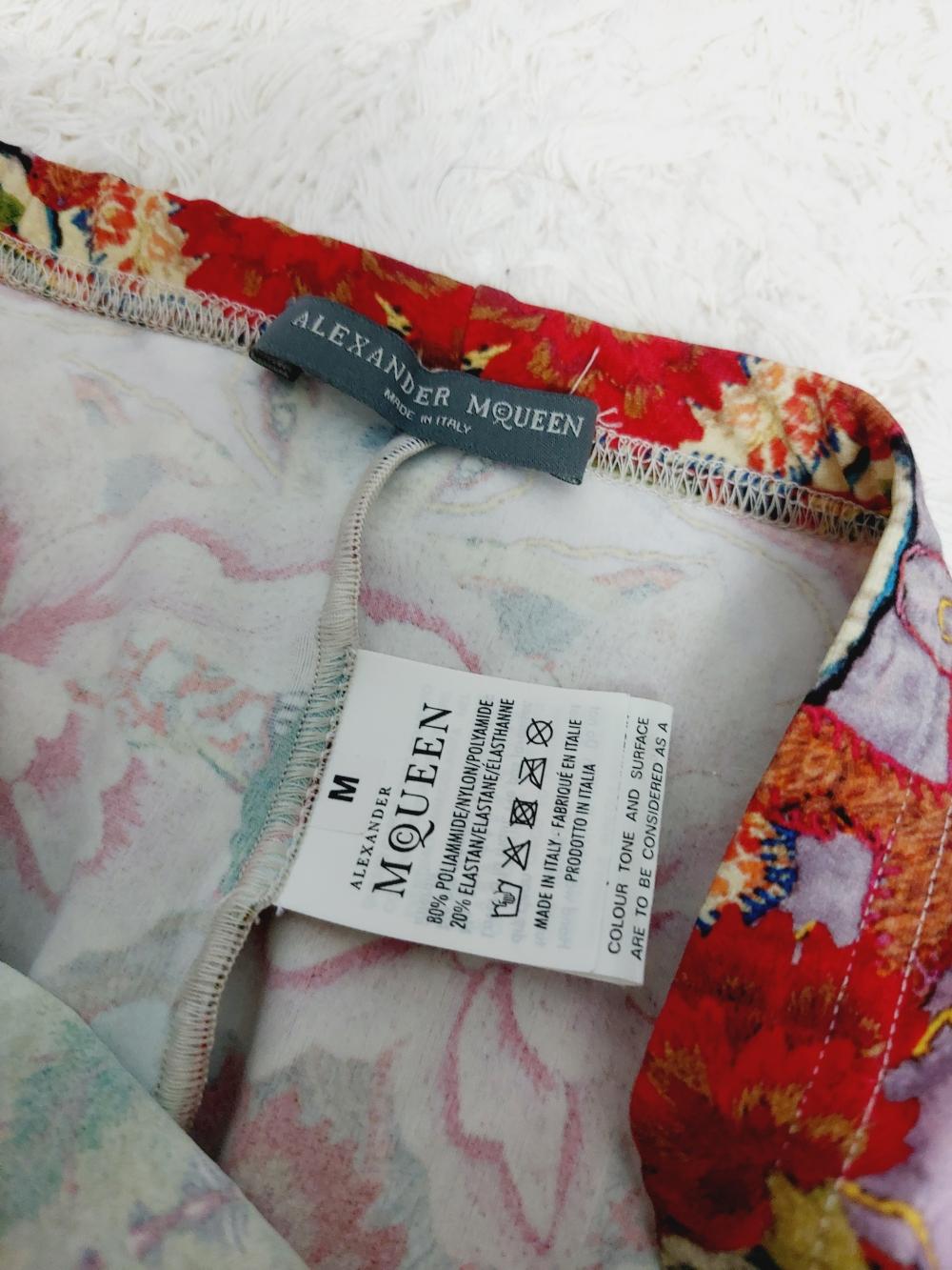 Alexander Mcqueen Floral Hippie Flower Paisley Print Skinny Leggings Pants 2