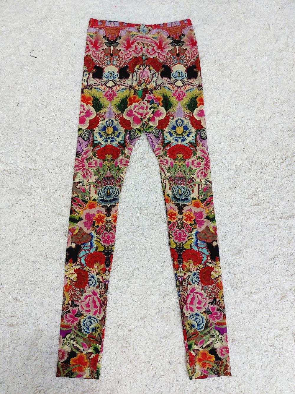 Alexander Mcqueen Floral Hippie Flower Paisley Print Skinny Leggings Pants 3