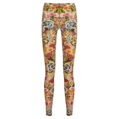 Alexander Mcqueen Floral Hippie Flower Paisley Print Skinny Leggings Pants