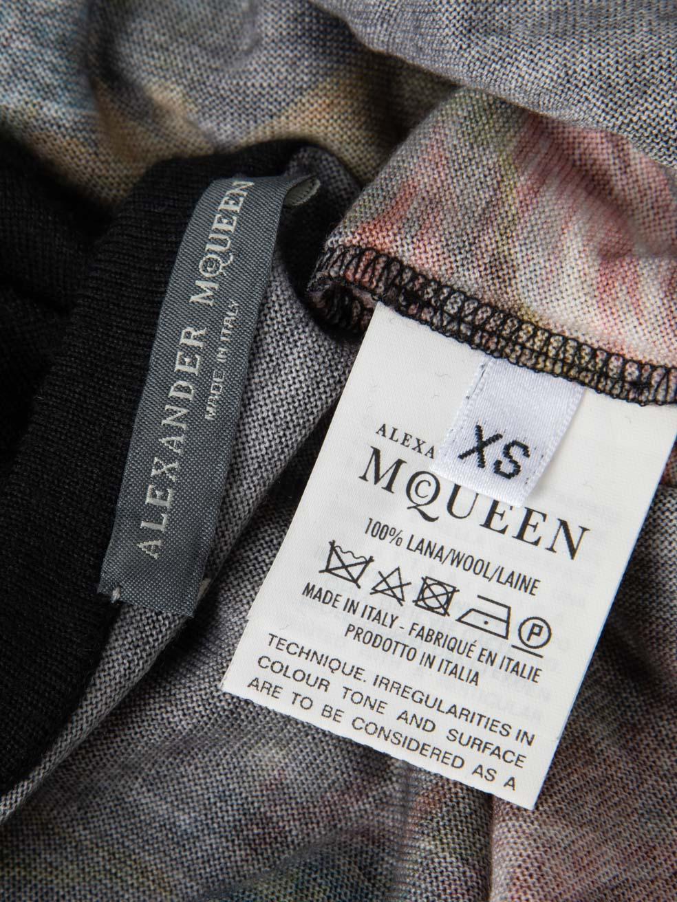 Alexander McQueen Floral Print Knit Dress Size XS 1