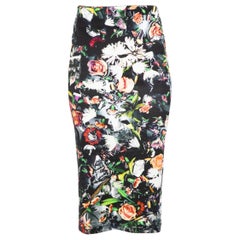Alexander McQueen Floral Print Stretchy Midi Skirt Size S Alexander McQueen Floral Print Stretchy Midi Skirt Size S
