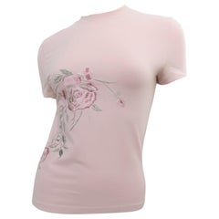 Alexander McQueen Flower Embroidery T-Shirt S/S 1999