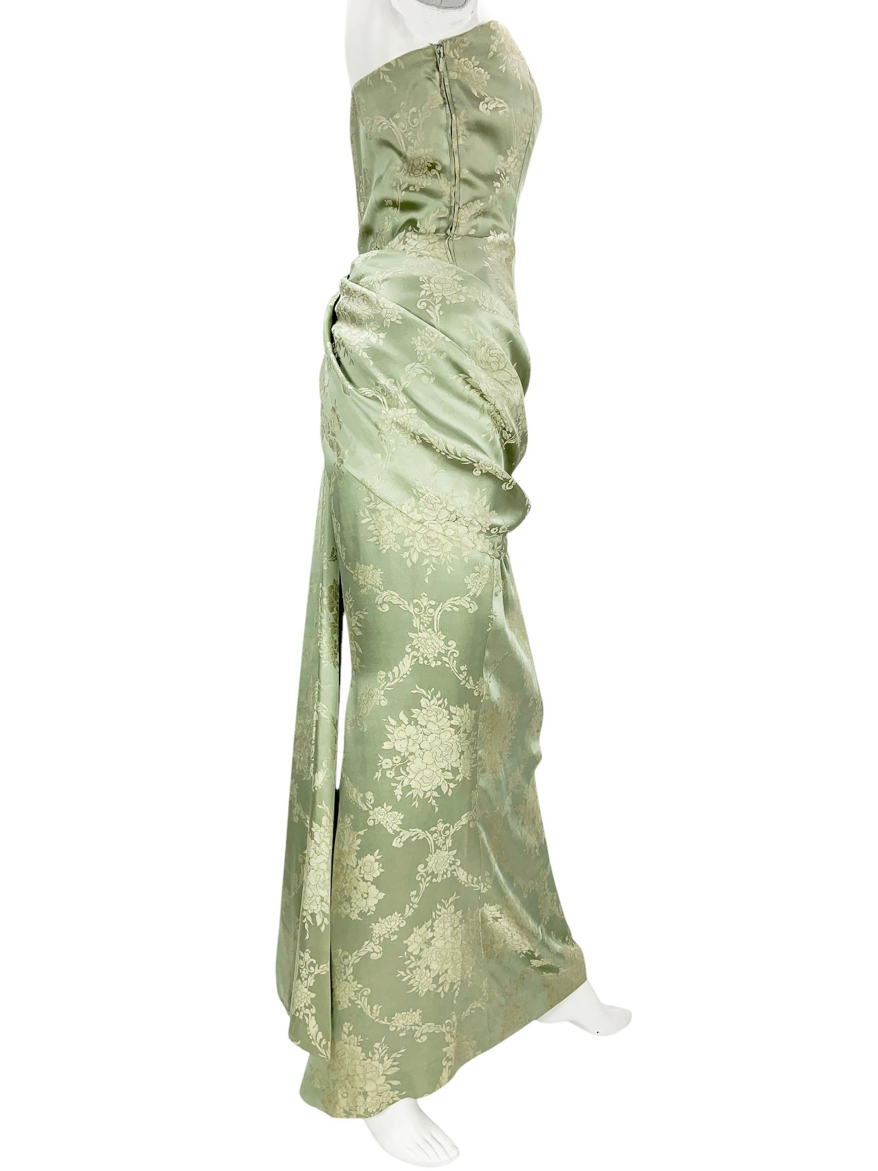 Alexander McQueen para Givenchy Couture FW 1998 Falda de seda brocada Traje Fr36 US 4 en Excelente estado para la venta en Montgomery, TX