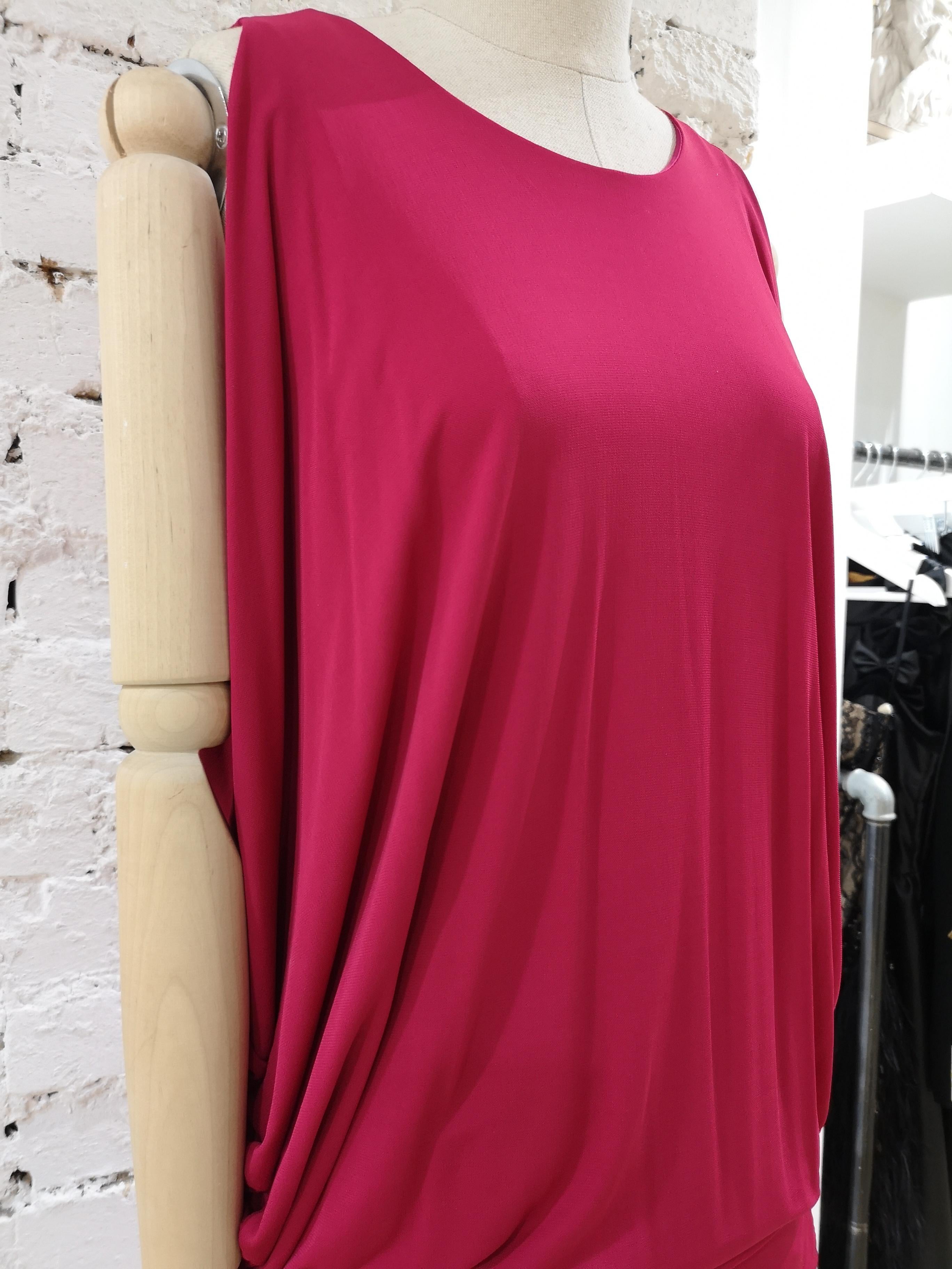 Alexander McQueen Vestido de viscosa fucsia en venta 8