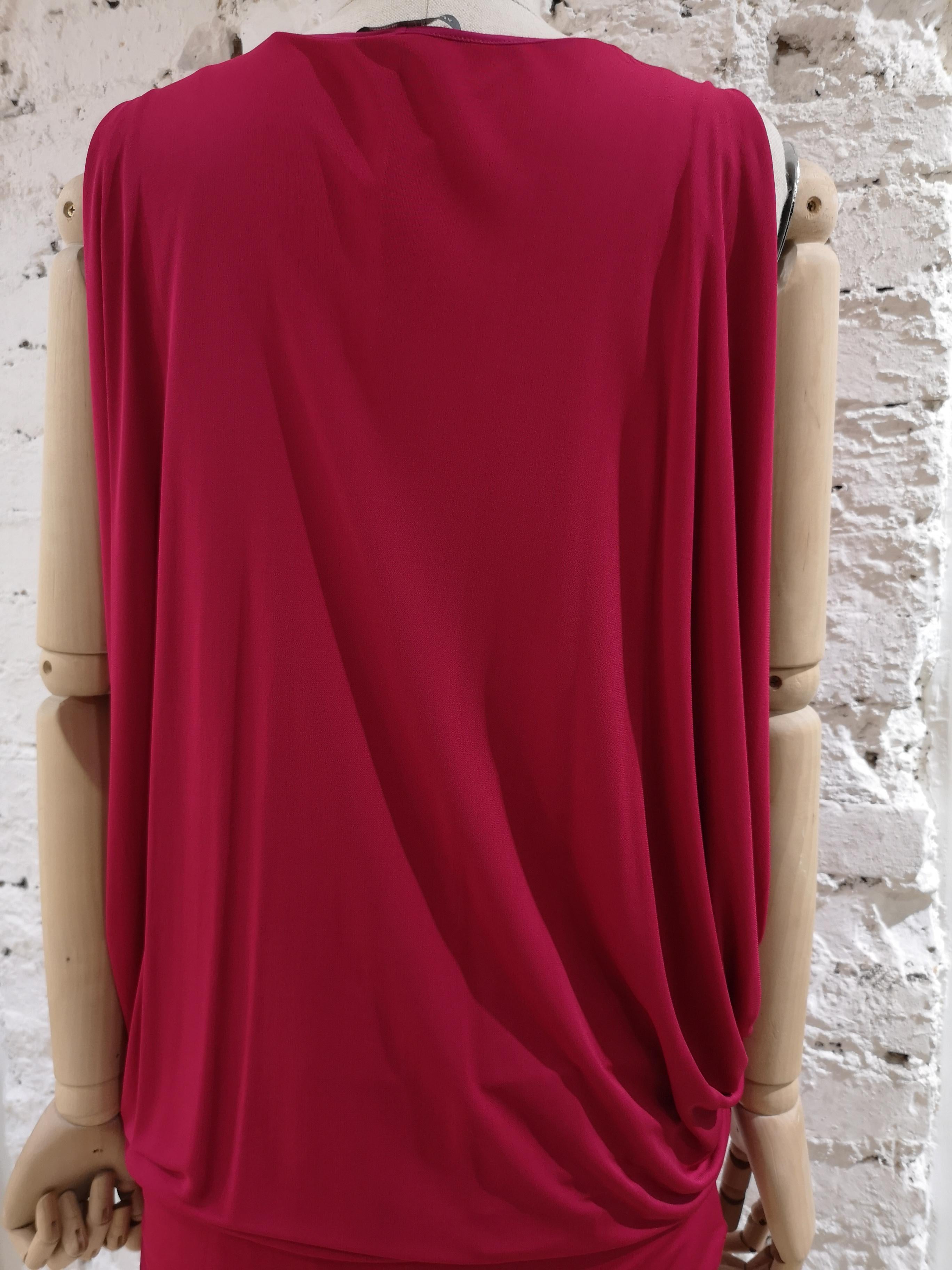 Alexander McQueen Vestido de viscosa fucsia en venta 9