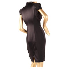 Alexander McQueen FW 09 Black Satin Tuxedo Dress IT 40 Rare Archival Lee McQueen