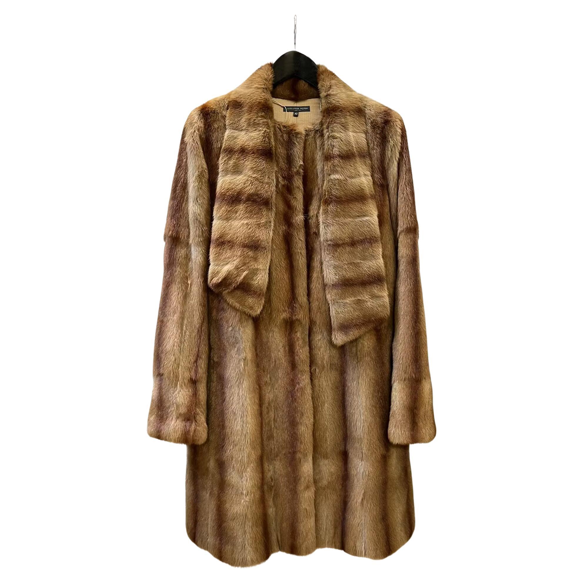 Alexander McQueen F/W 2005 Fur Shawl Coat For Sale