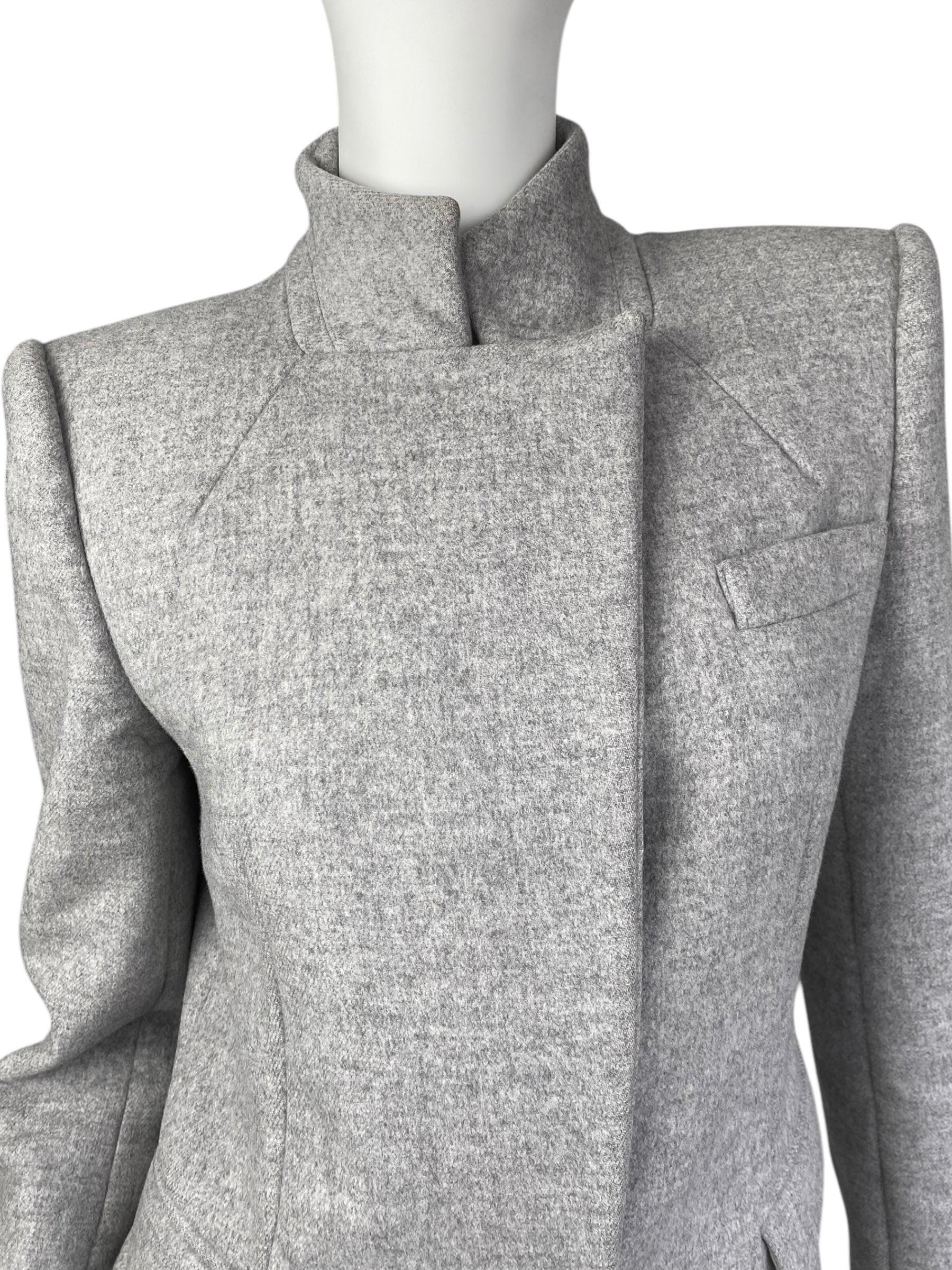 ALEXANDER MCQUEEN fw2017 BY SARAH BURTON GREY WOOL BLAZER For Sale 1