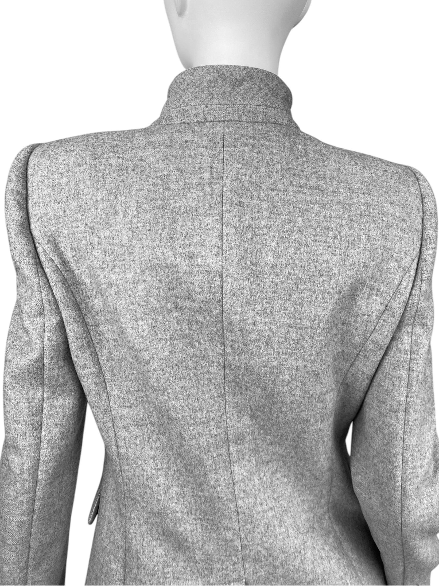 ALEXANDER MCQUEEN fw2017 BY SARAH BURTON GREY WOOL BLAZER For Sale 3