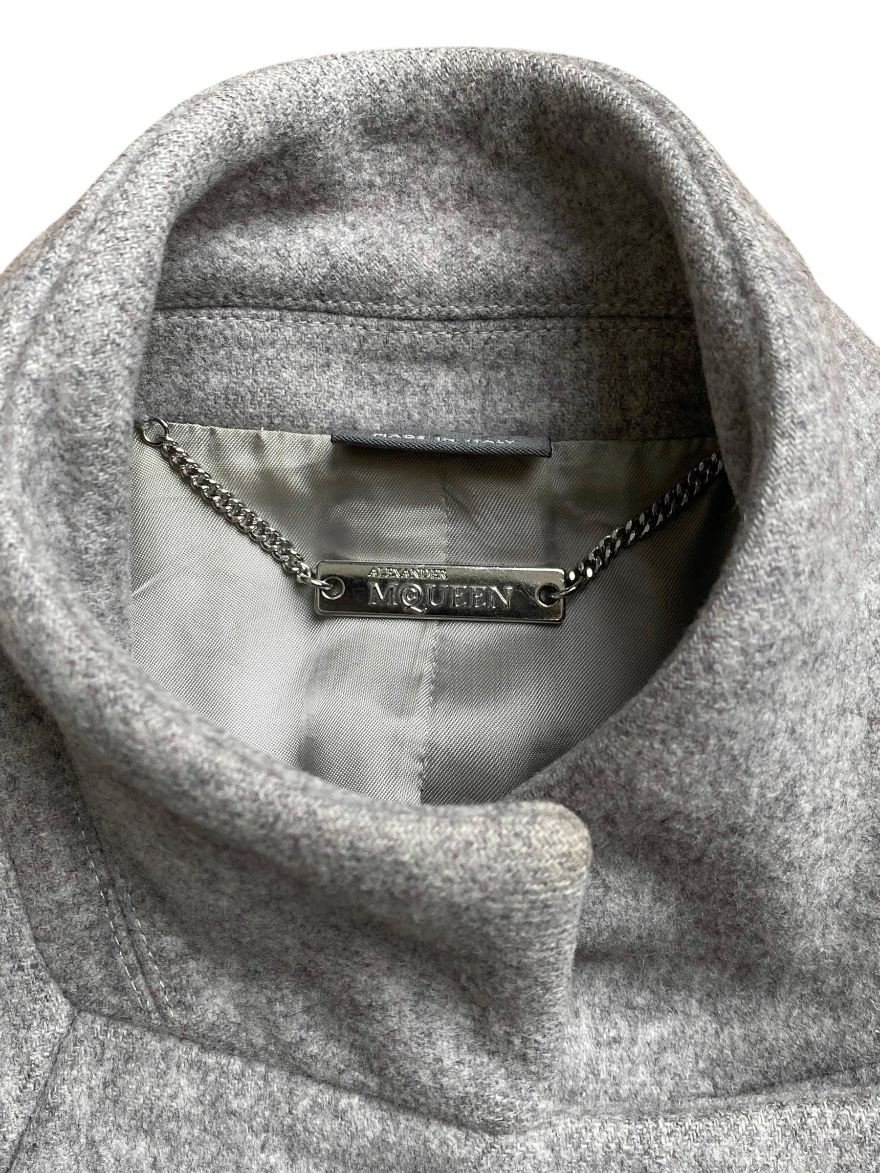 ALEXANDER MCQUEEN fw2017 BY SARAH BURTON GREY WOOL BLAZER For Sale 4