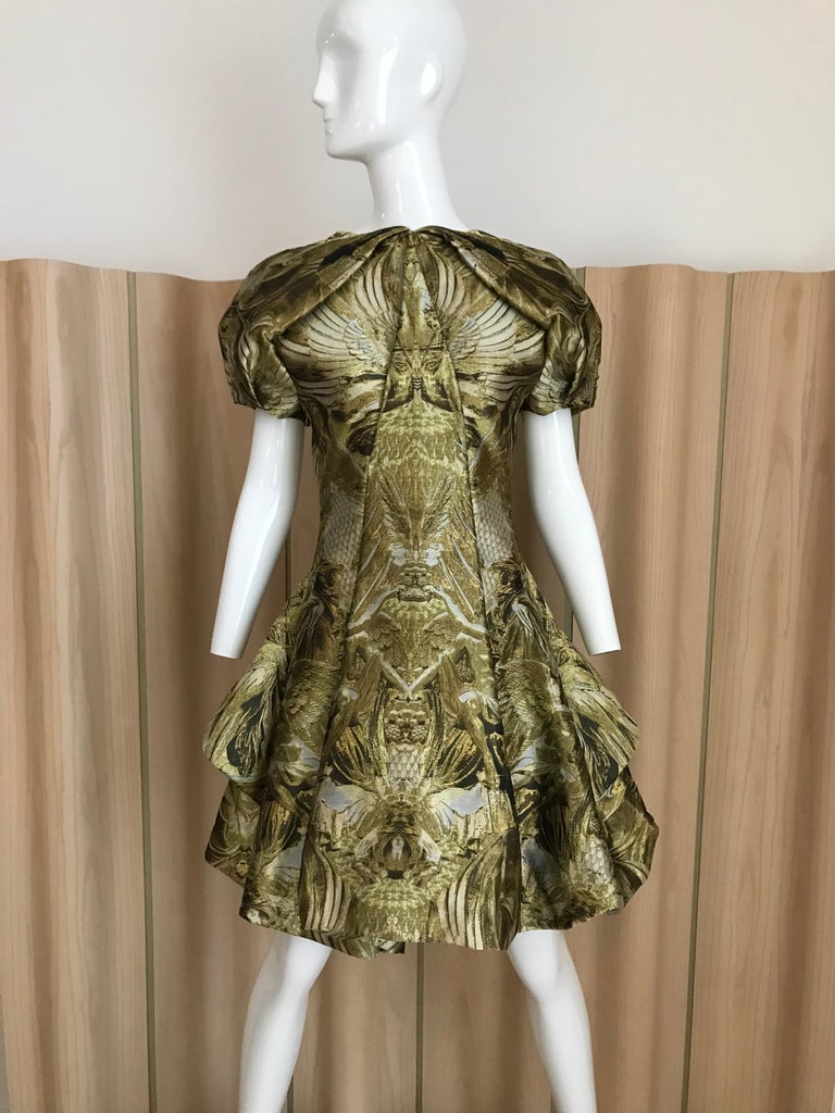 Alexander McQueen Gold Metallic Dress from 2010 For Sale at 1stDibs ...