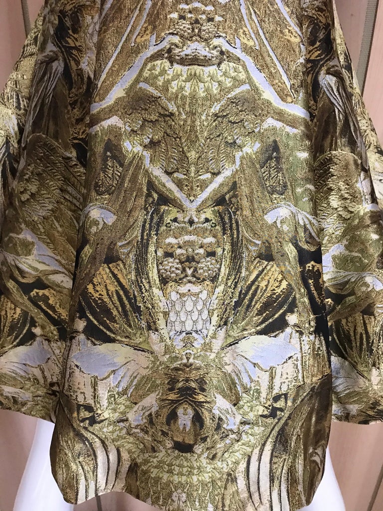 Alexander McQueen Gold Metallic Dress from 2010 For Sale at 1stDibs