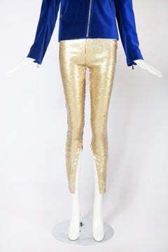 Alexander McQueen Gold Sequin Leggings 2008