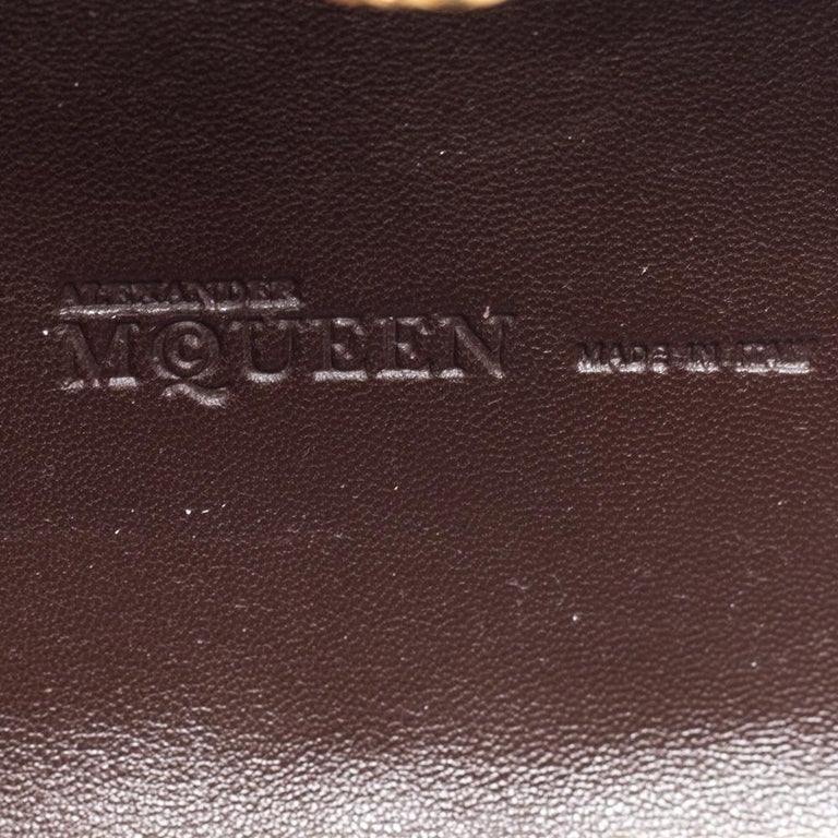 Alexander McQueen Gold Sequins Jaw Skull Clutch at 1stDibs