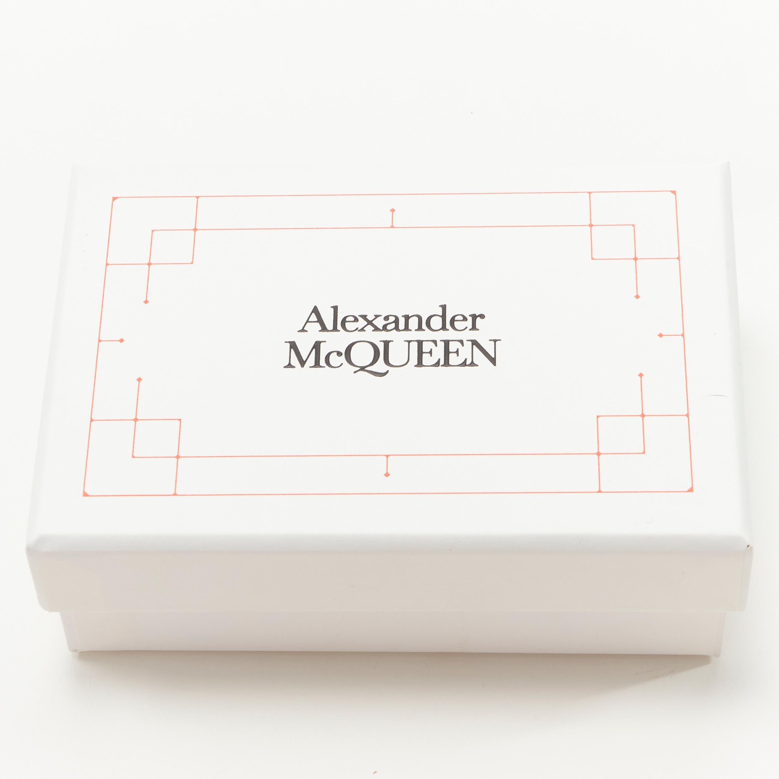 ALEXANDER MCQUEEN gold tone architectural double finger coil ring 4