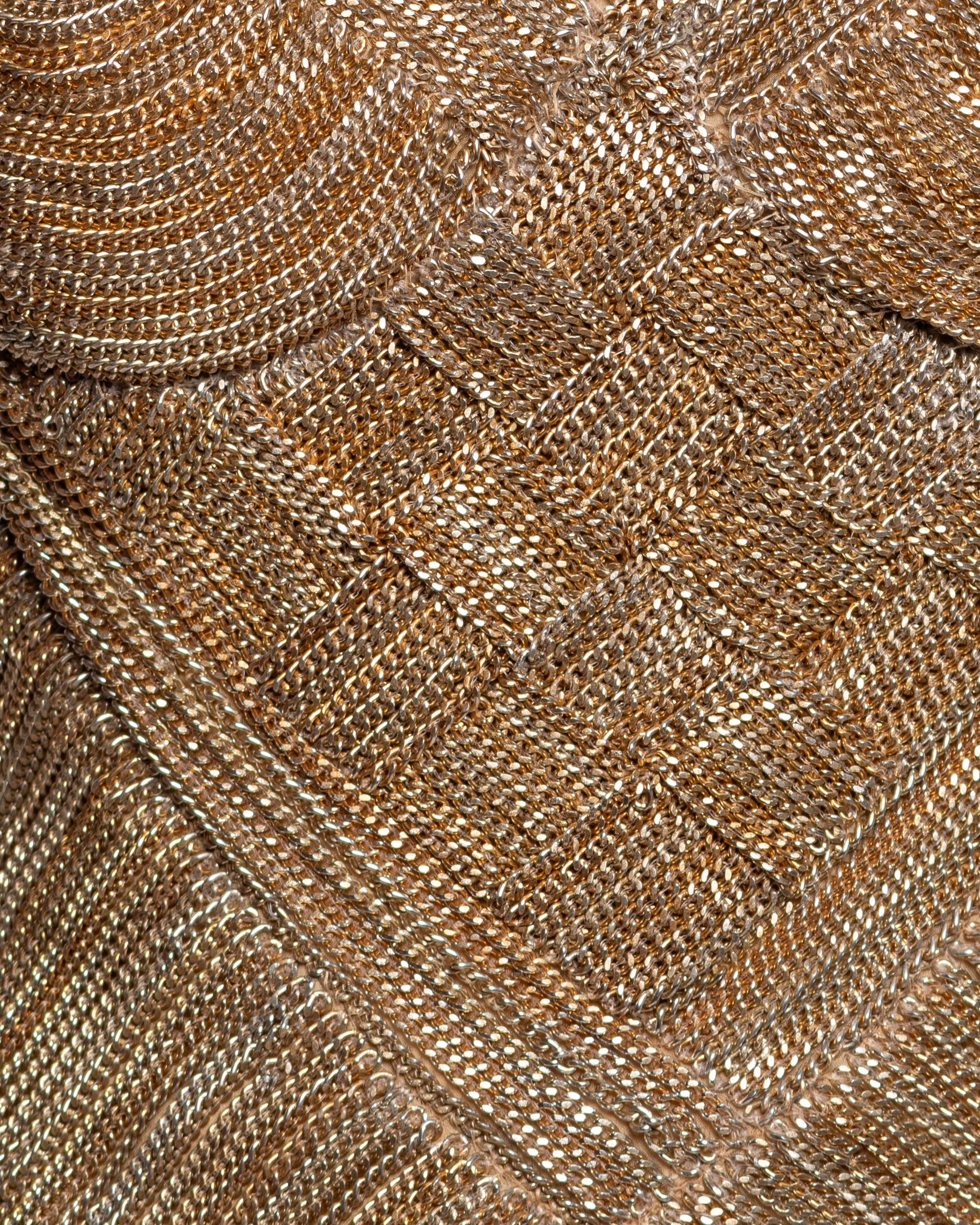 Mini abito con catena dorata di Alexander McQueen, SS 2006 in vendita 1