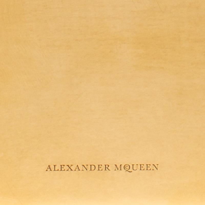 Alexander McQueen Gold Tone Metal Small Jewelled Case 1