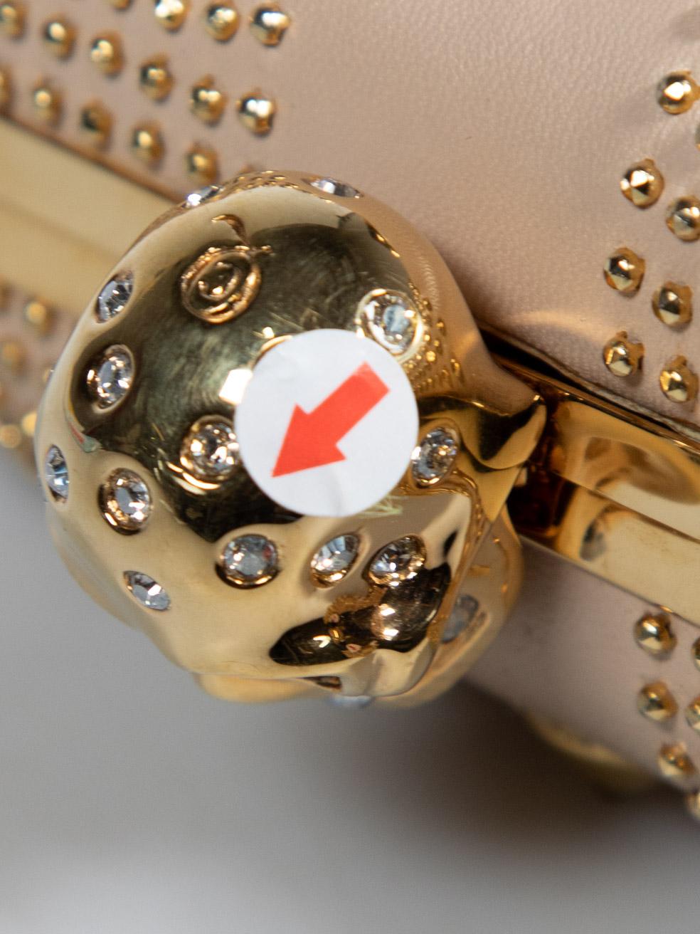 Alexander McQueen Gold Union Jack Skull Clutch 3