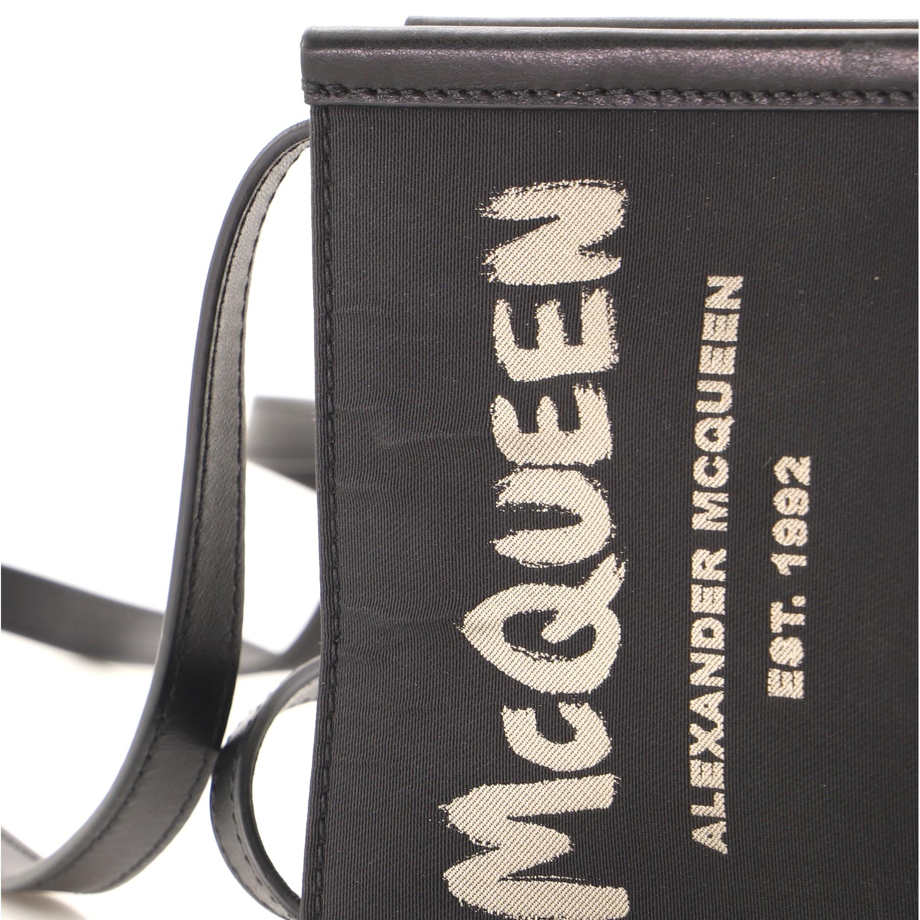 Alexander McQueen Graffiti Edge Crossbody Bag Canvas Mini In Fair Condition In NY, NY