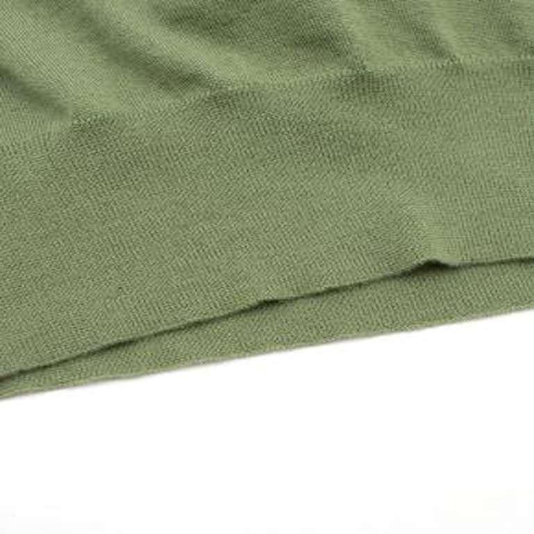 Alexander McQueen Green Deep V Neck Knit Top For Sale 4